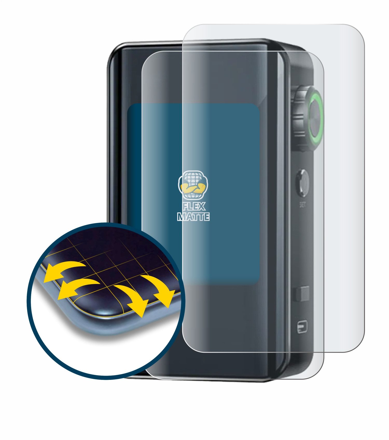 BROTECT Displayschutzfolie Fullscreen Schutzfolie für Lost Vape Centaurus Bt200, 2 Stück, Displayschutz Folie Fullcover Matt Entspiegelungsfolie