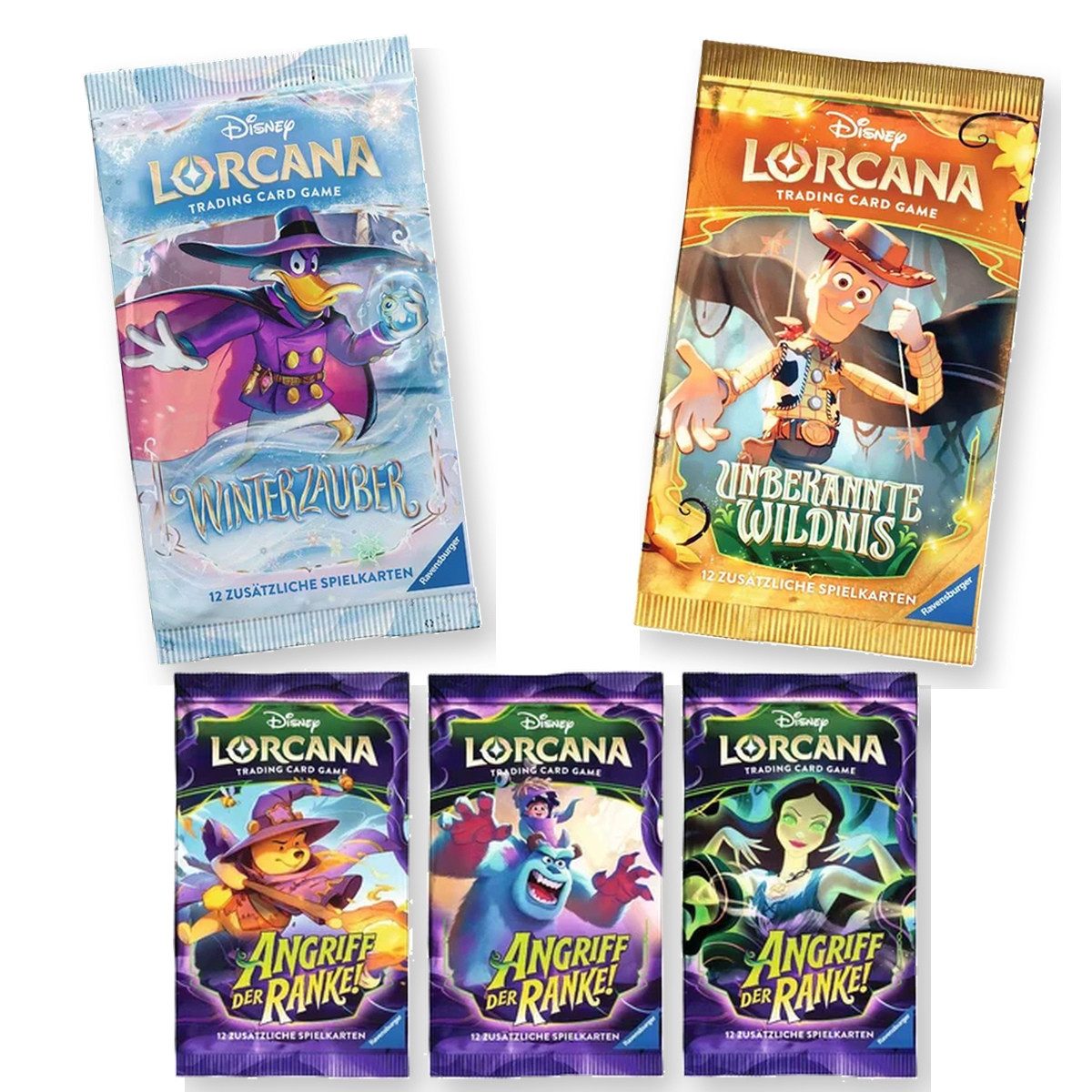 Ravensburger Verlag GmbH Sammelkarte Disney Lorcana Booster Deutsch – 3 Sets