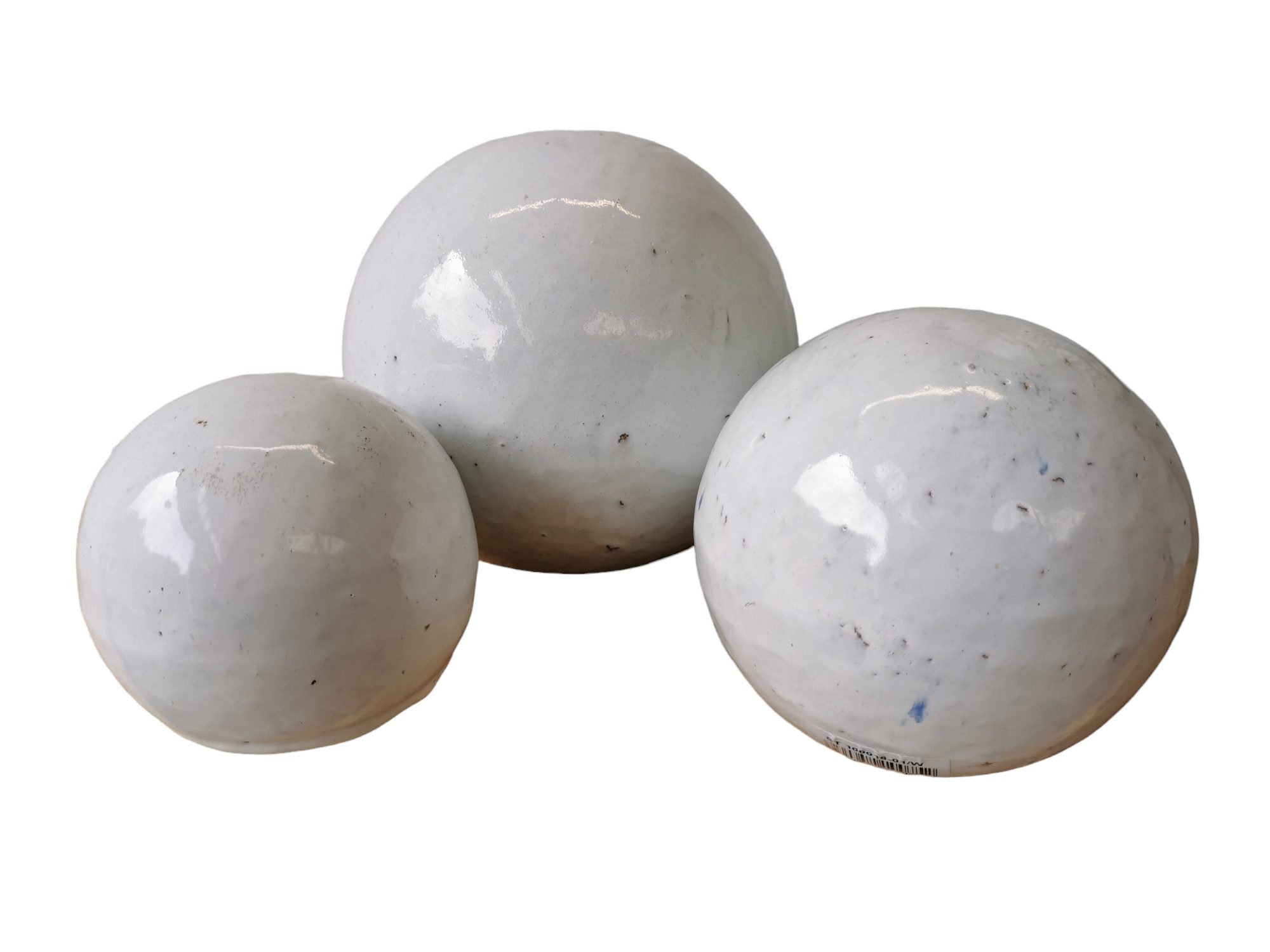 Teramico Dekokugel Gartenkugeln 3er Set Grau-Weiß günstig online kaufen