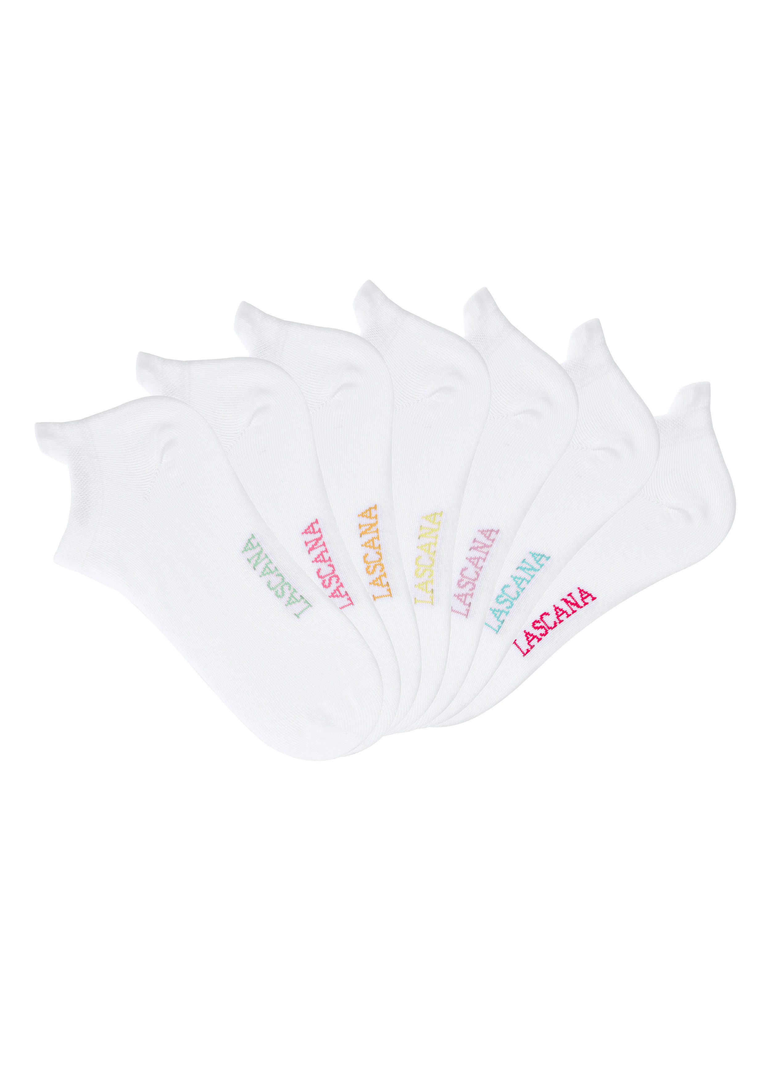LASCANA Sneakersocken (Box, 7-Paar, Box) in ansprechender Geschenkbox. Reduzierter Preis € 19,99. Unverbindliche Preisempfehlung € 24,99, (€ 2,86 pro 1 Paar)
