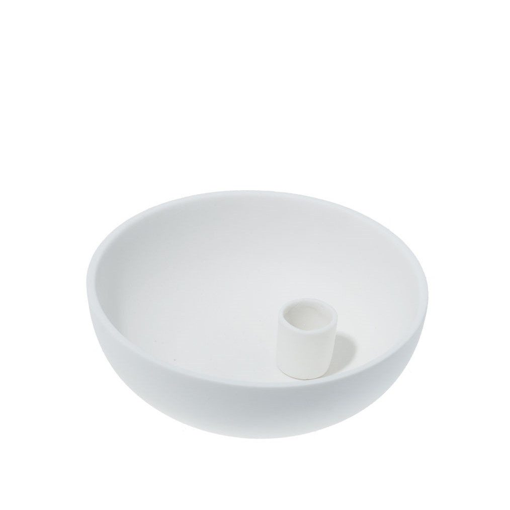 Storefactory Scandinavia Kerzenständer Kerzenhalter LIDATORP L weiß, Ø 21x5cm