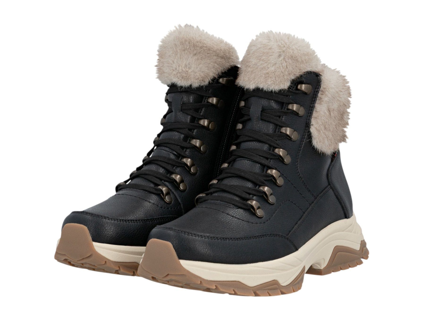 Rieker W3971-00 (Stiefel mit seitlichen Reissverschluss und Innenfutter) Winterstiefel