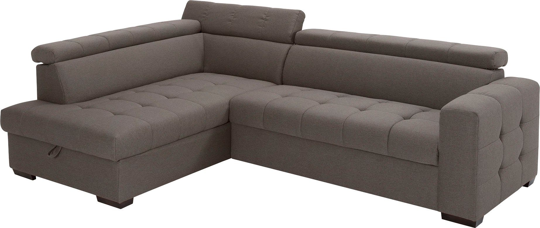 exxpo - sofa Bettfunktion Otusso, im fashion Ecksofa Wahlweise Steppung mit und Bettkasten Sitzbereich