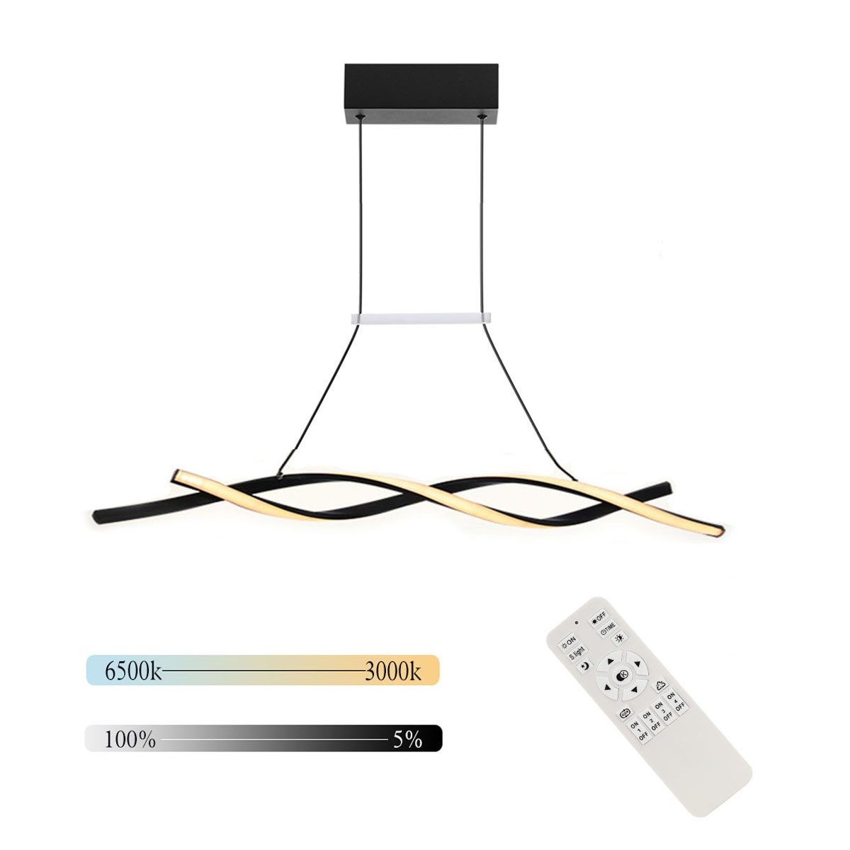LETGOSPT Pendelleuchte 80cm Modern LED Pendelleuchte, günstig online kaufen