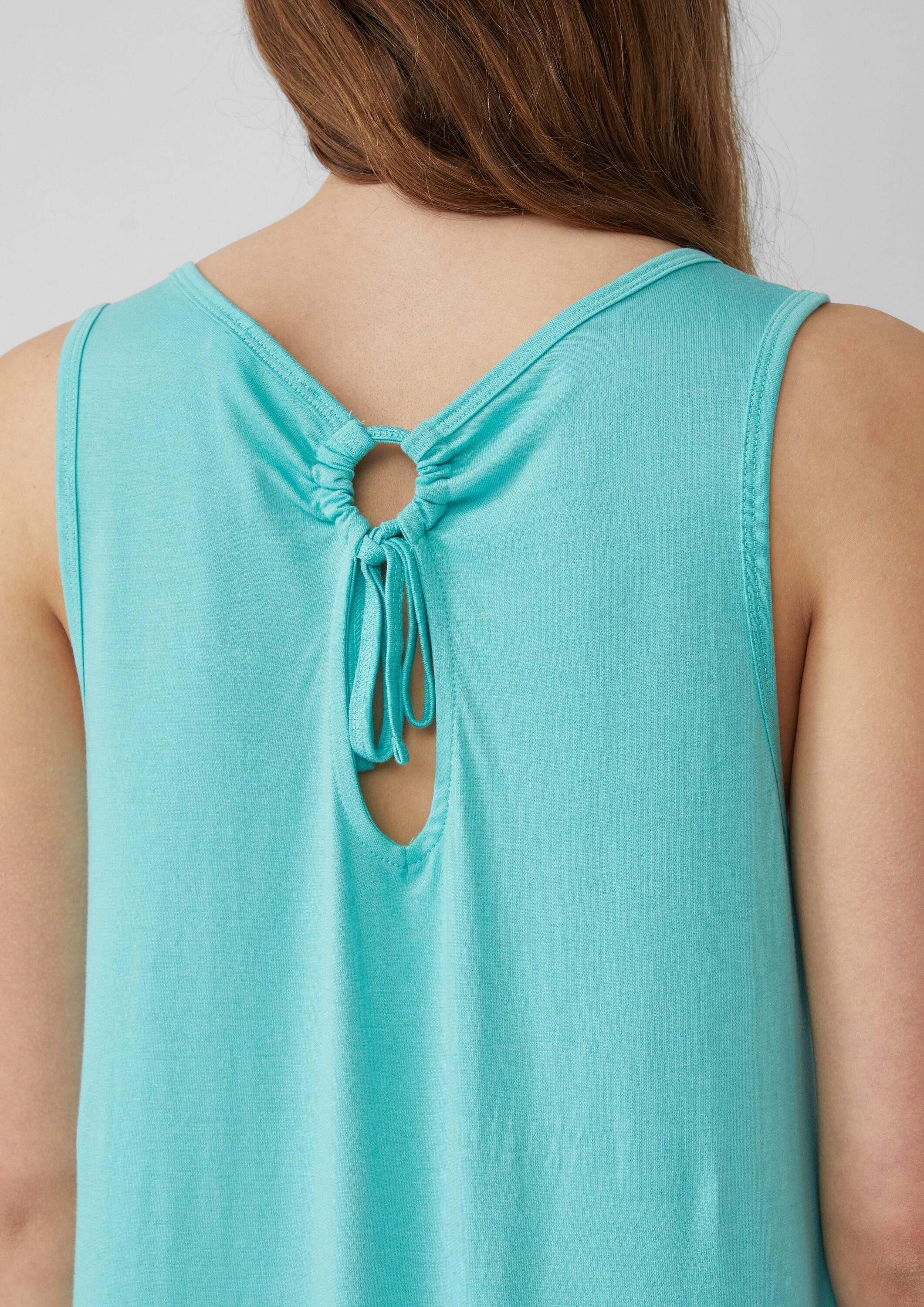 s.Oliver Minikleid Kleid Kurzes Jersey-Kleid mit Schleifendetail am Rücken