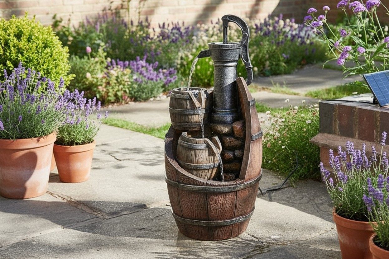 Smart Garden Wasserfall Solar-Wasserbrunnen Whisky Barrels, (1 tlg)