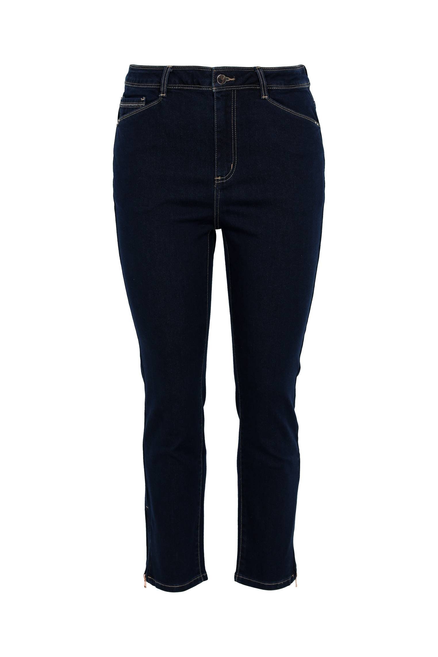Paprika 5-Pocket-Jeans 7/8-Slim-Fit-Jeans Mit Reißverschluss Unten