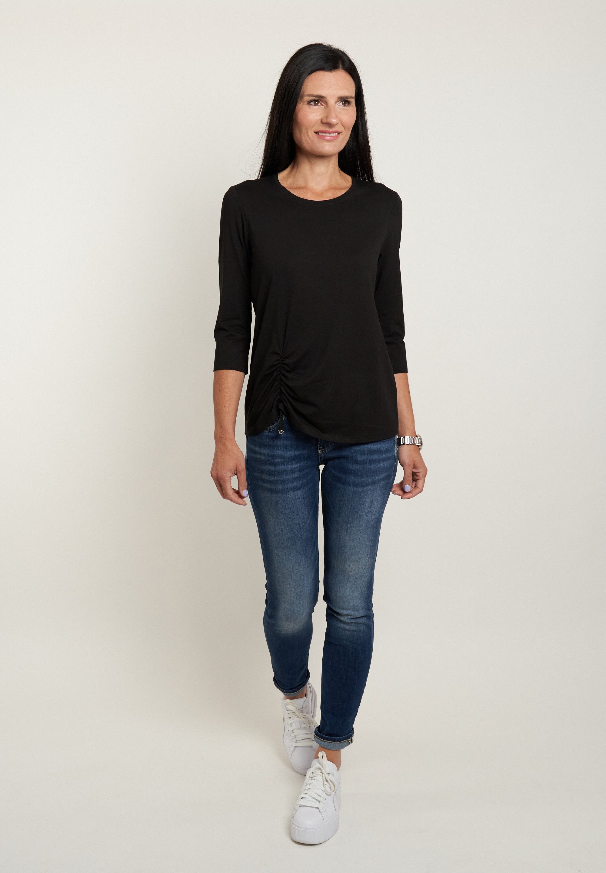 Seidel Moden 3/4-Arm-Shirt mit Raff-Detail vorne günstig online kaufen