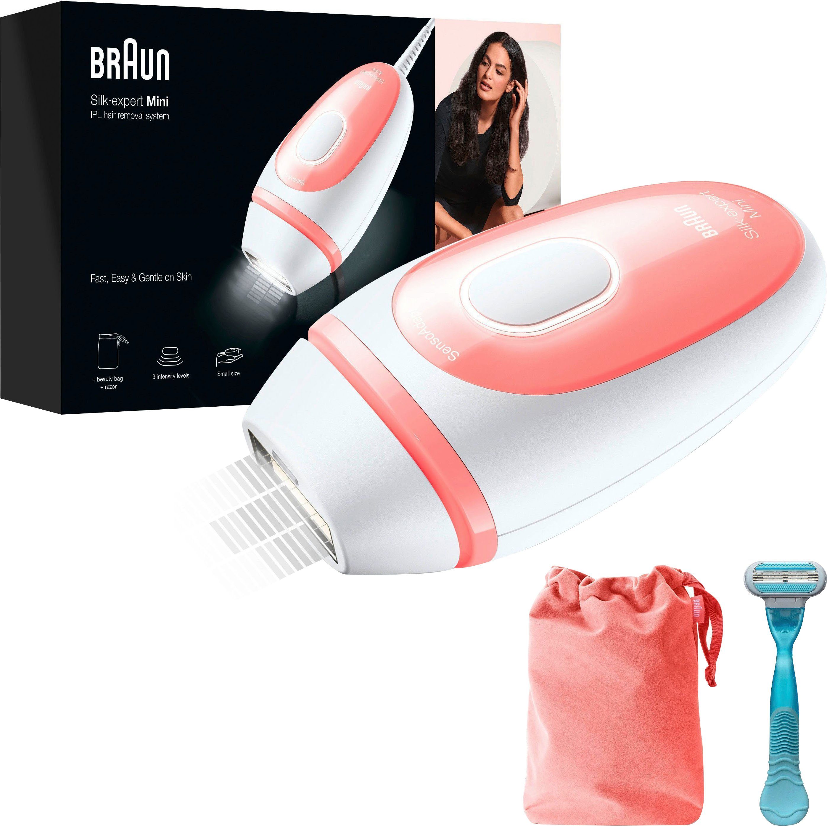 300.000 Lichtimpulse, SensoAdapt PL1014, Pro Technologie IPL Braun IPL-Haarentferner Pro Silk-expert Skin