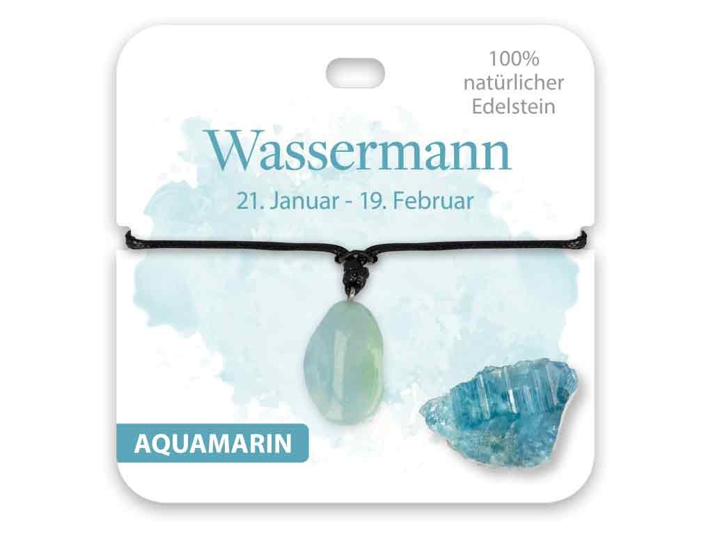 bb Klostermann Kette mit Anhänger BB Klostermann Edelstein Kette Aquamarin Sternzeichen Wassermann