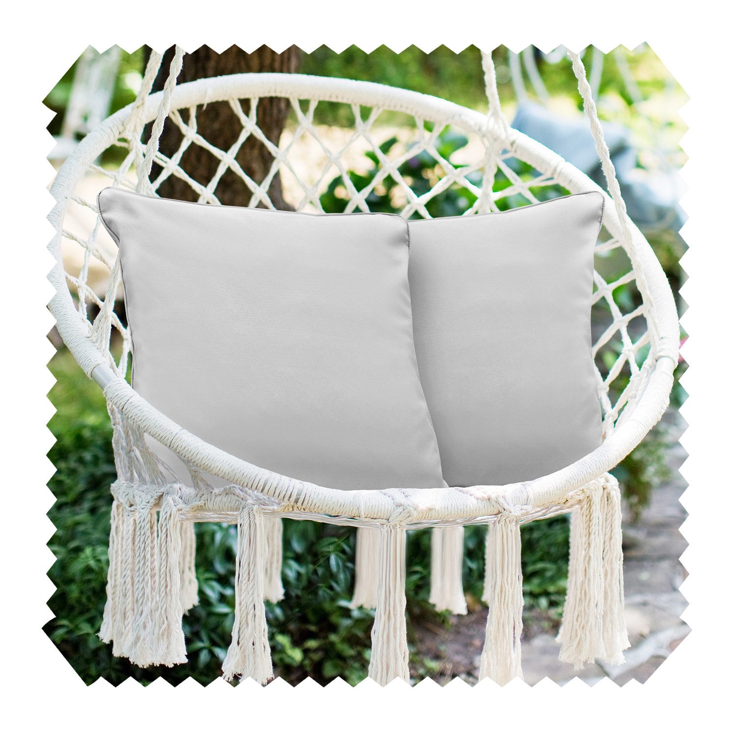 novely® Dekokissen 2er-Set OUTDOOR DEKOKISSEN - Wasserabweisender Kissenbezug - 45x45 cm, Schmutz- und wasserabweisend, Waschbar, Pflegeleicht