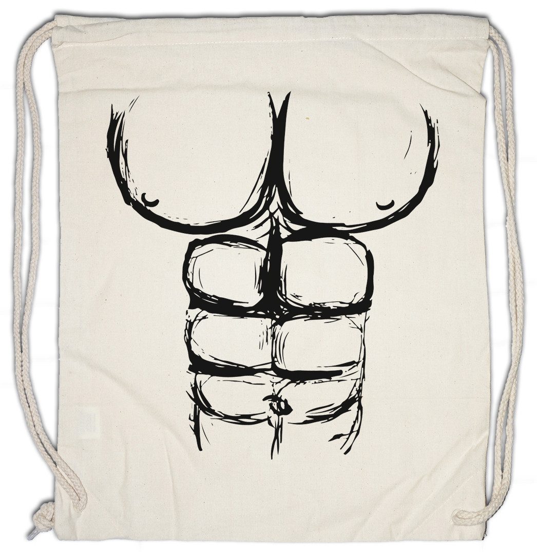 Urban Backwoods Turnbeutel Bodybuilder Chest Turnbeutel Gym Fitness Sports Bauchmuskeln (1-tlg), Bodybuilding Muscles Muskeln Sixpack