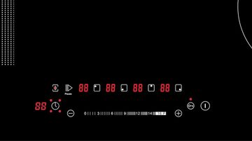 K&H Induktions-Kochfeld K&H 4 Zonen 77cm FLEX SLIDER Control Induktionskochfeld Autark Eingebaut 77-IN-6800FLX, Einbaufähig und Autark