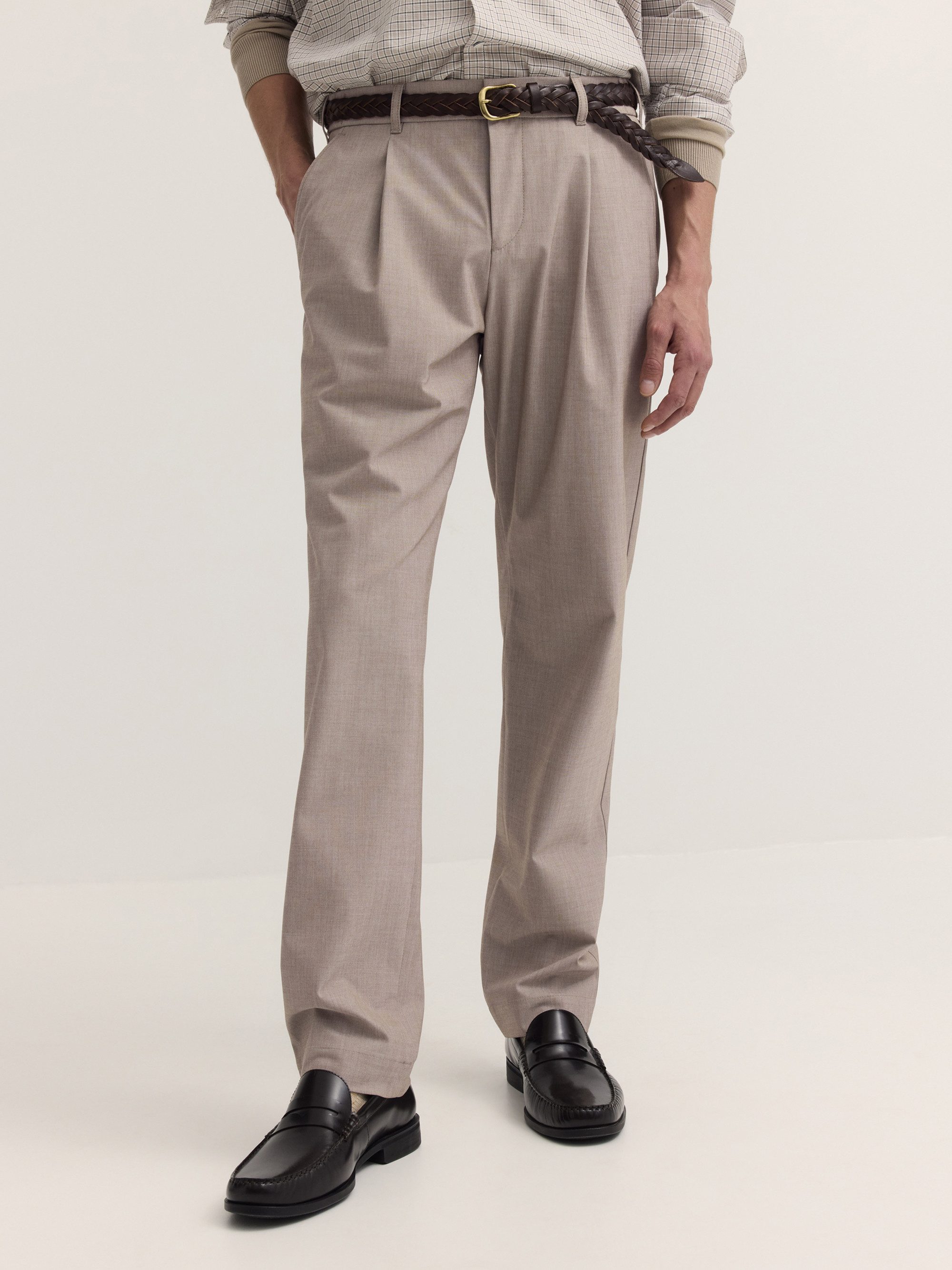 bugatti Chinohose Tapered Fit Tapered Fit Wool Look 4-Way Stretch