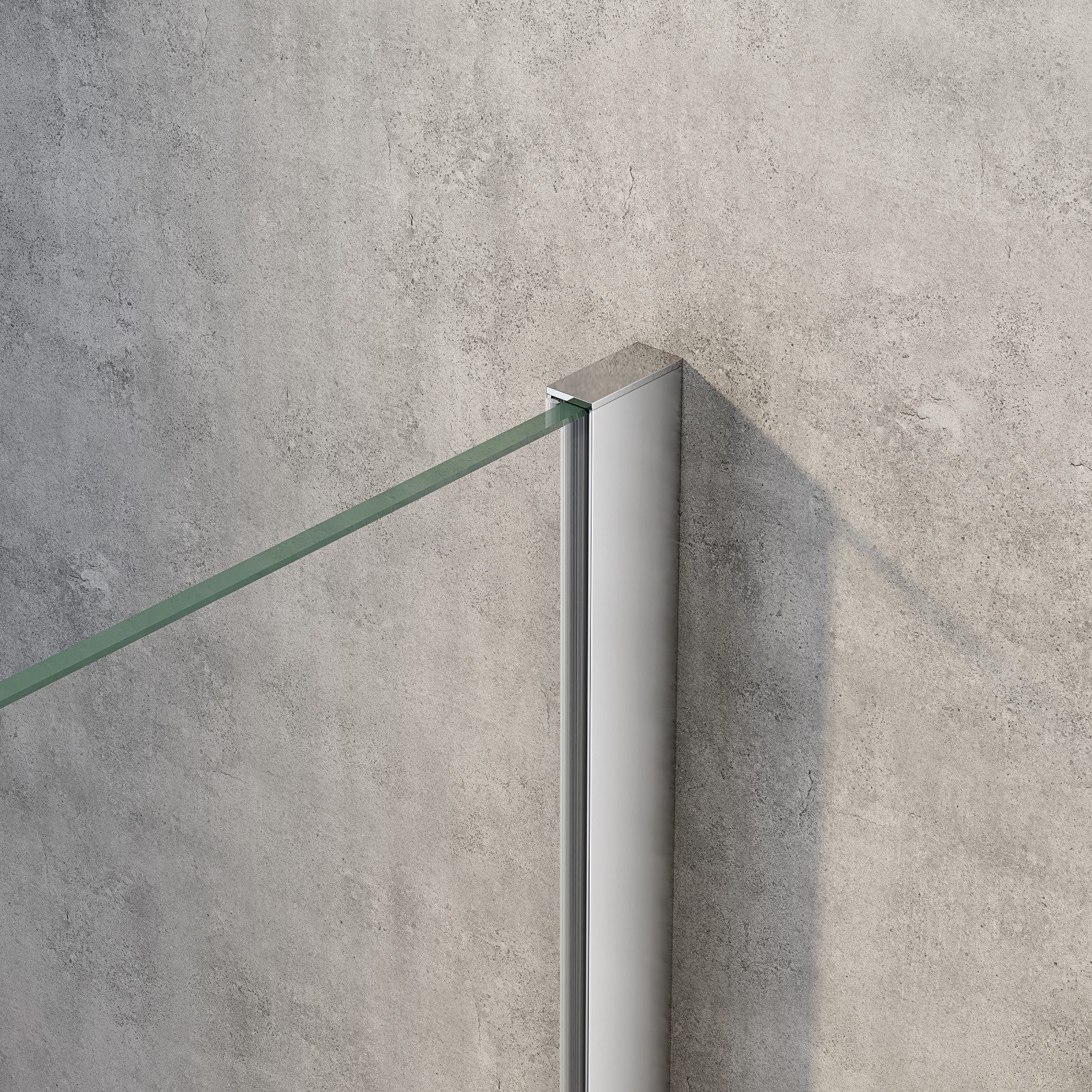 WITEN&NOCK Duschwand 195/200cm Wandanschlussprofil U-Profil für 8mm Glas Duachkabine – Bild 4 von 4