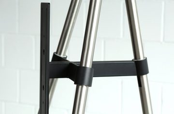 wissmann raumobjekte luxuriöser Standfuß für Flachbildschirme TV-Ständer, (bis 55,00 Zoll, TV Standfuß, Stativ in Edelstahl, Made in Germany)