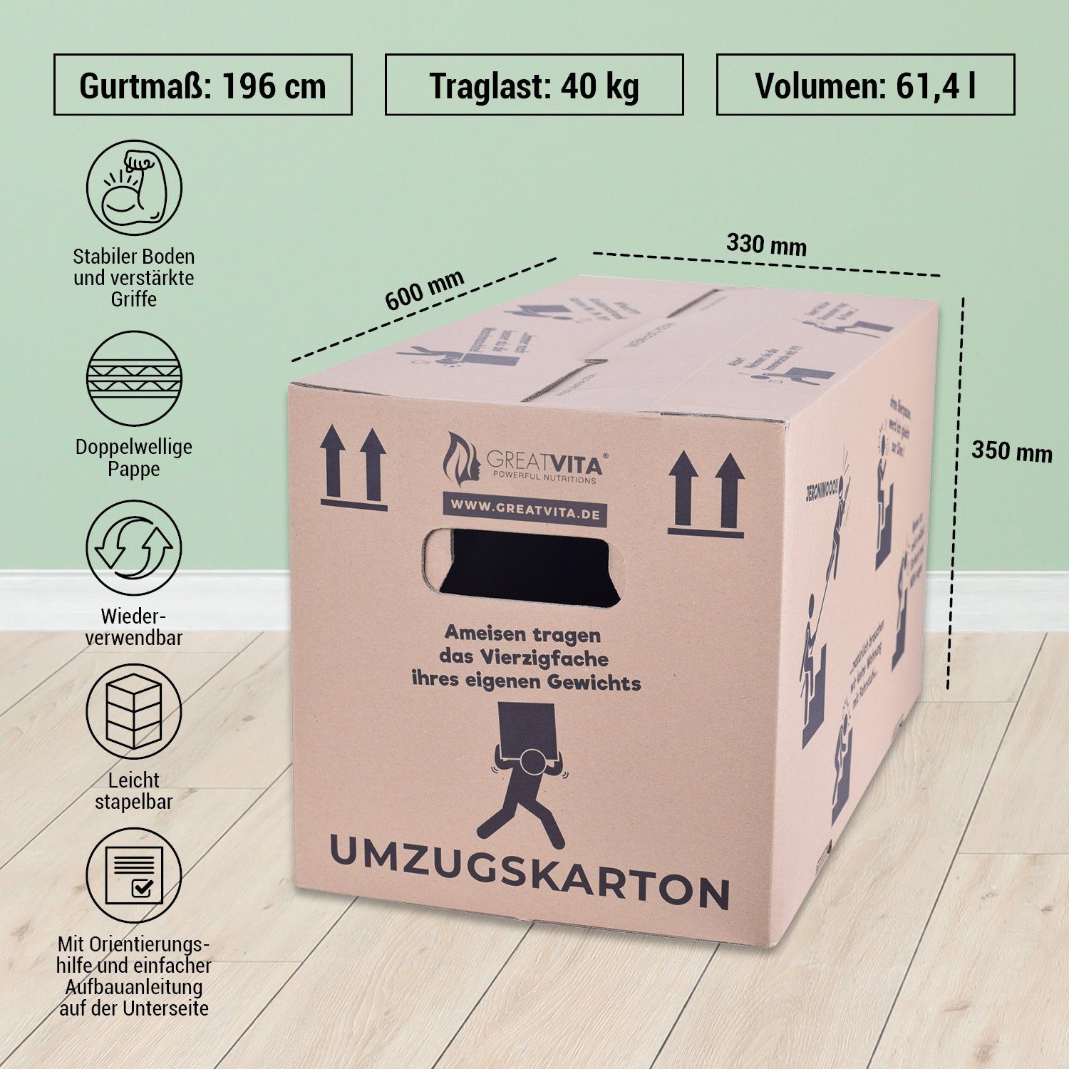 pajoma® Aufbewahrungsbox XXL Umzugskarton (Spar-Set), Profi günstig online kaufen