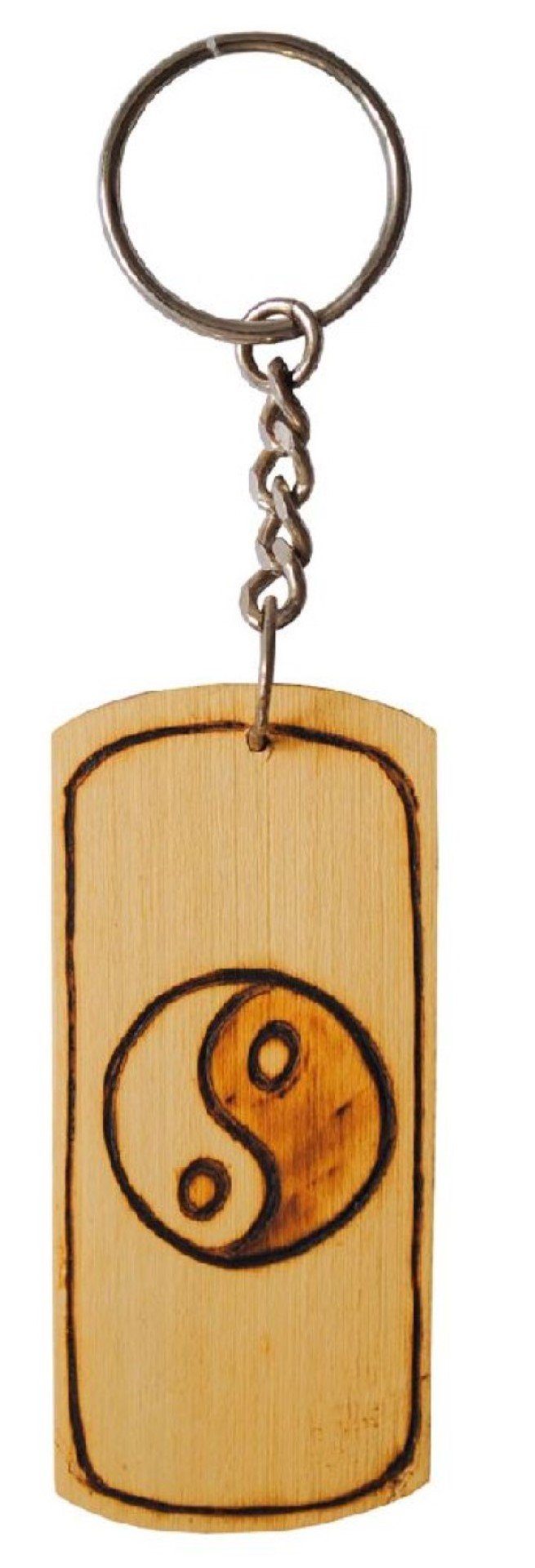 Saraswati Schlüsselanhänger Schlüsselanhänger "Yin Yang" Bambus 8cm