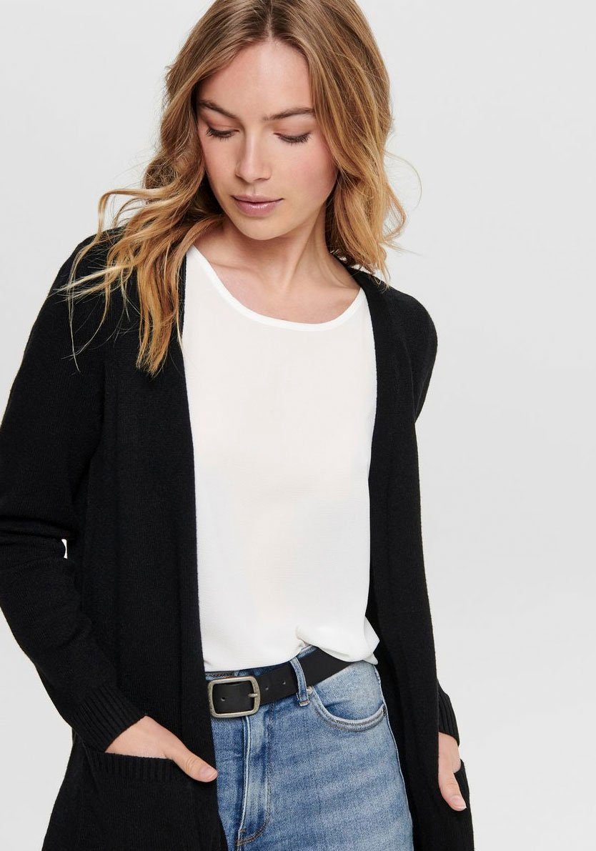 ONLY Strickjacke ONLLESLY – Cardigan mit Taschen und figurumspielender Form figurumspielend, casual, Feinstrick, Viskosemischung, V-Ausschnitt