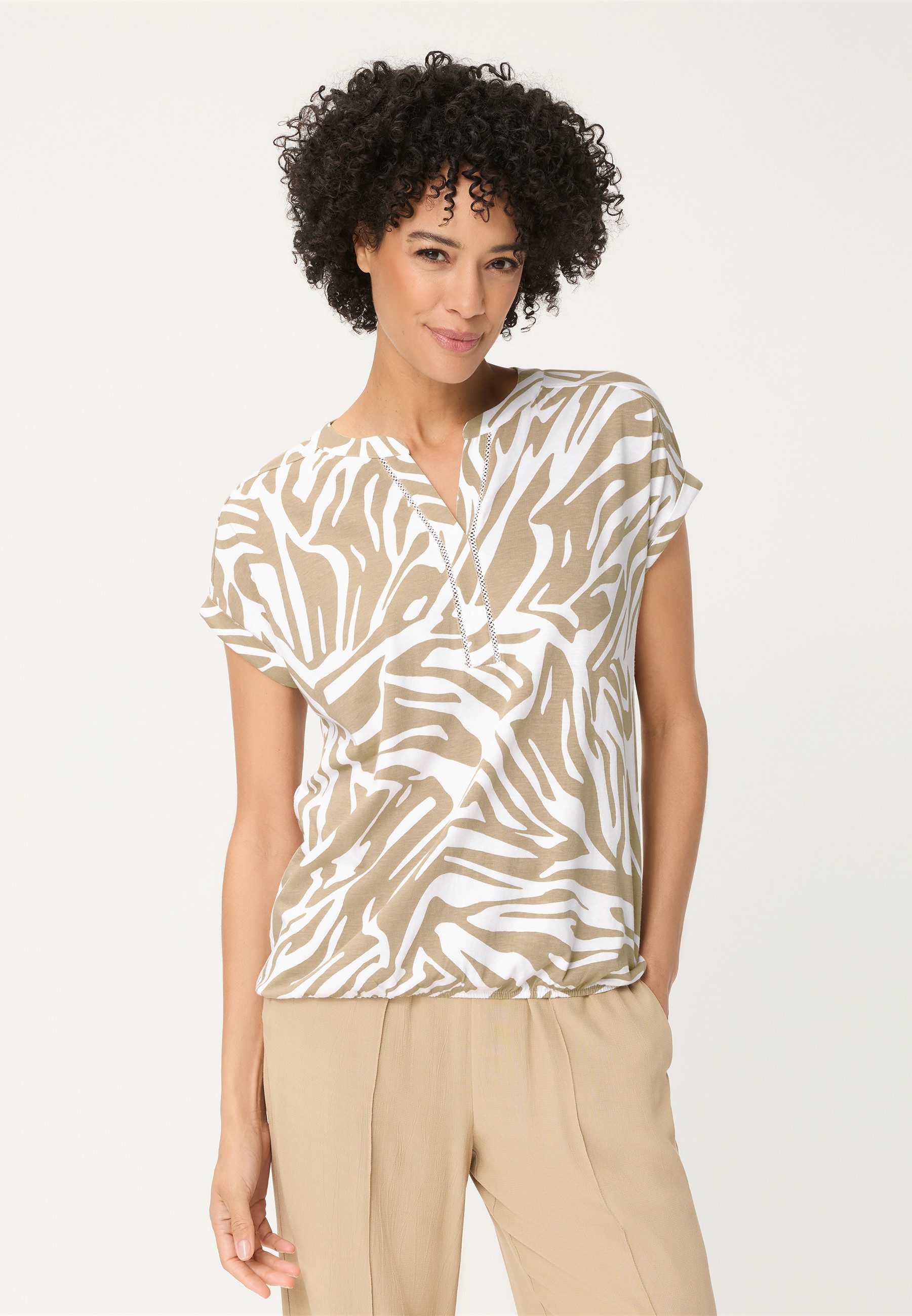 Olsen T-Shirt mit Allover-Dessin