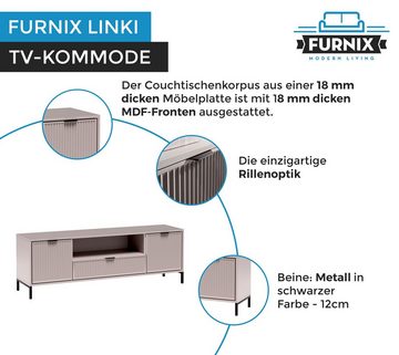 Furnix TV-Board TV-Kommode LINKI LS4 in Industrial, Loft-Design Blickfang, mit 2 Türen und 1 Schublade, B165,3 x H55,6 x T40,6 cm