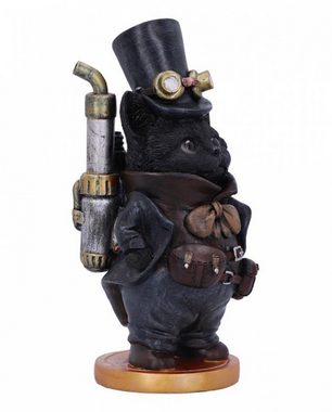 Horror-Shop Dekofigur Schwarze Steampunk Katzen Figur 19,5cm