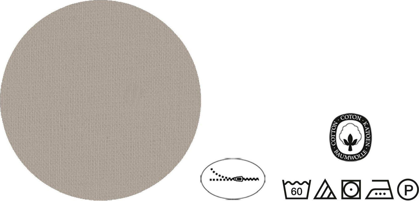 Biberna Wendebettwäsche Alma in Gr. 135x200, 155x220 oder 200x200 cm, Linon, 2 teilig, Bettwäsche aus Baumwolle, Reißverschluss, Bettwäsche mit Wendeoptik – Bild 4 von 5