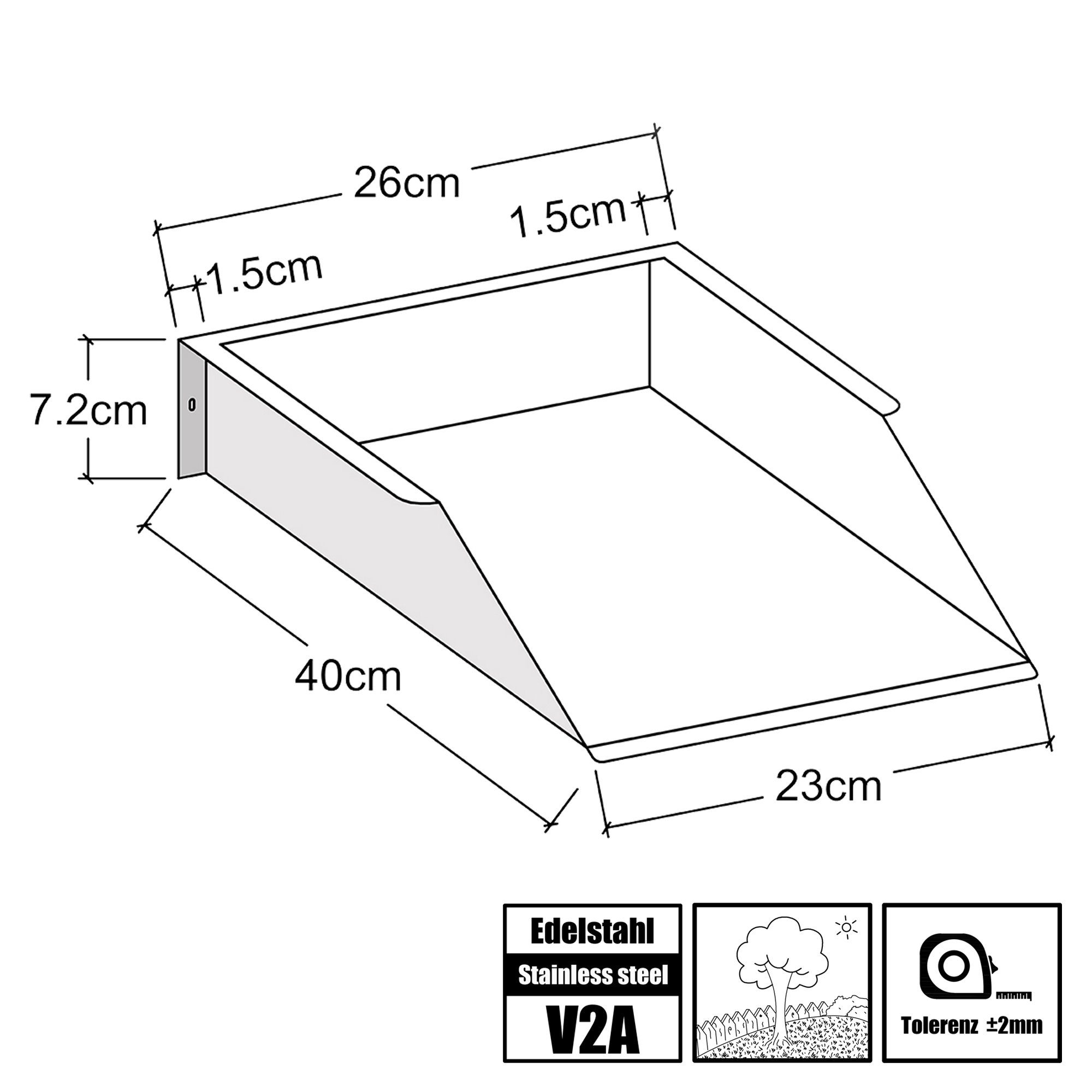 Köhko Wasserfall Köhko Bachlauf aus Edelstahl 24202