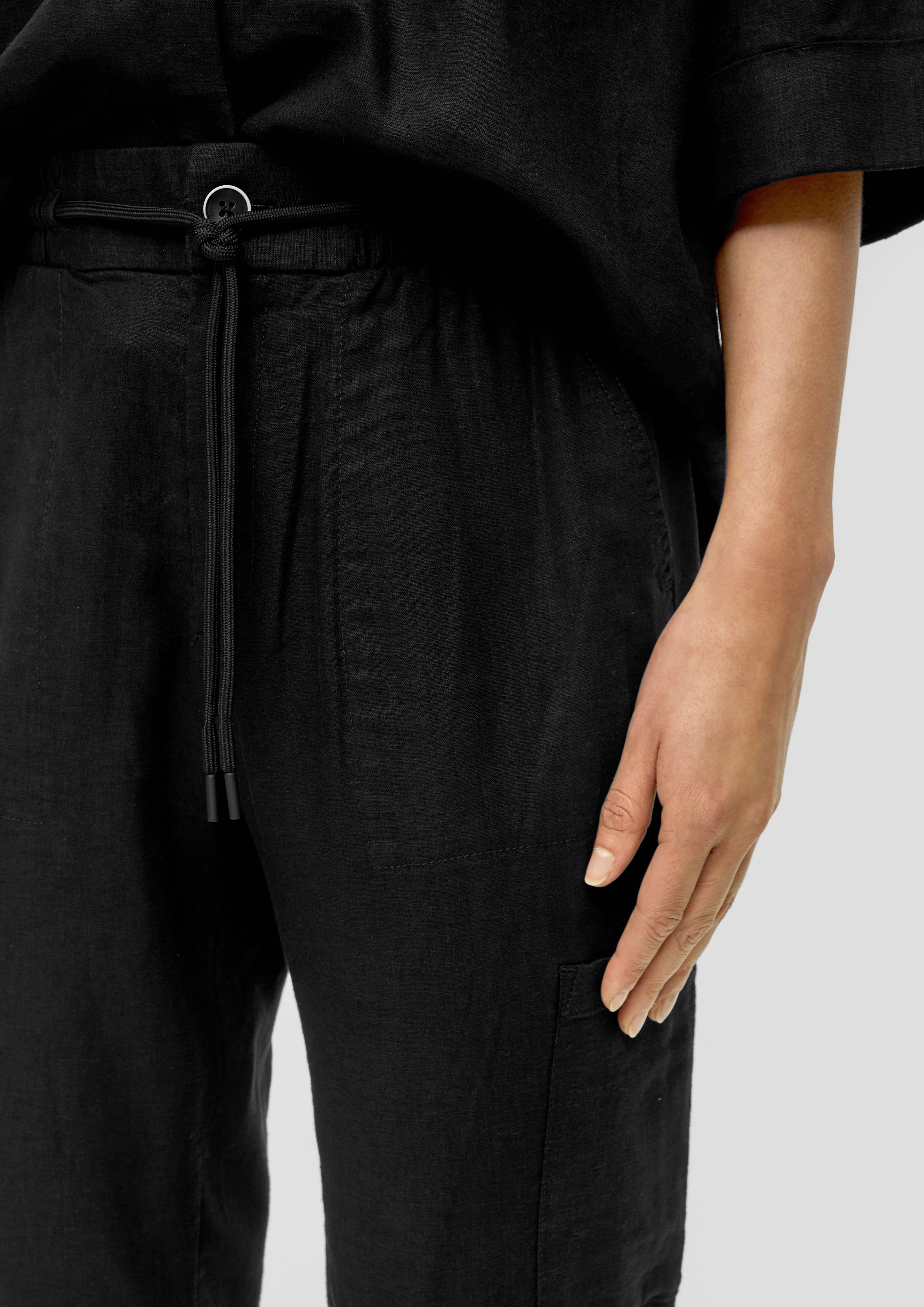 s.Oliver 7/8-Hose Relaxed: Hose aus Leinenmix günstig online kaufen