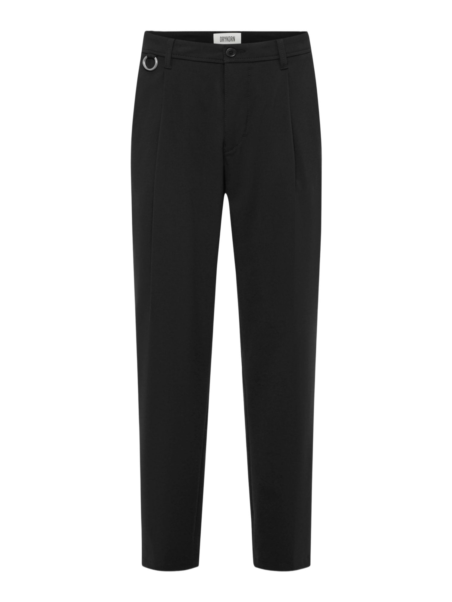Drykorn Stoffhose schwarz, Basic, Baumwolle, Unifarben, Regular Fit, Mittel