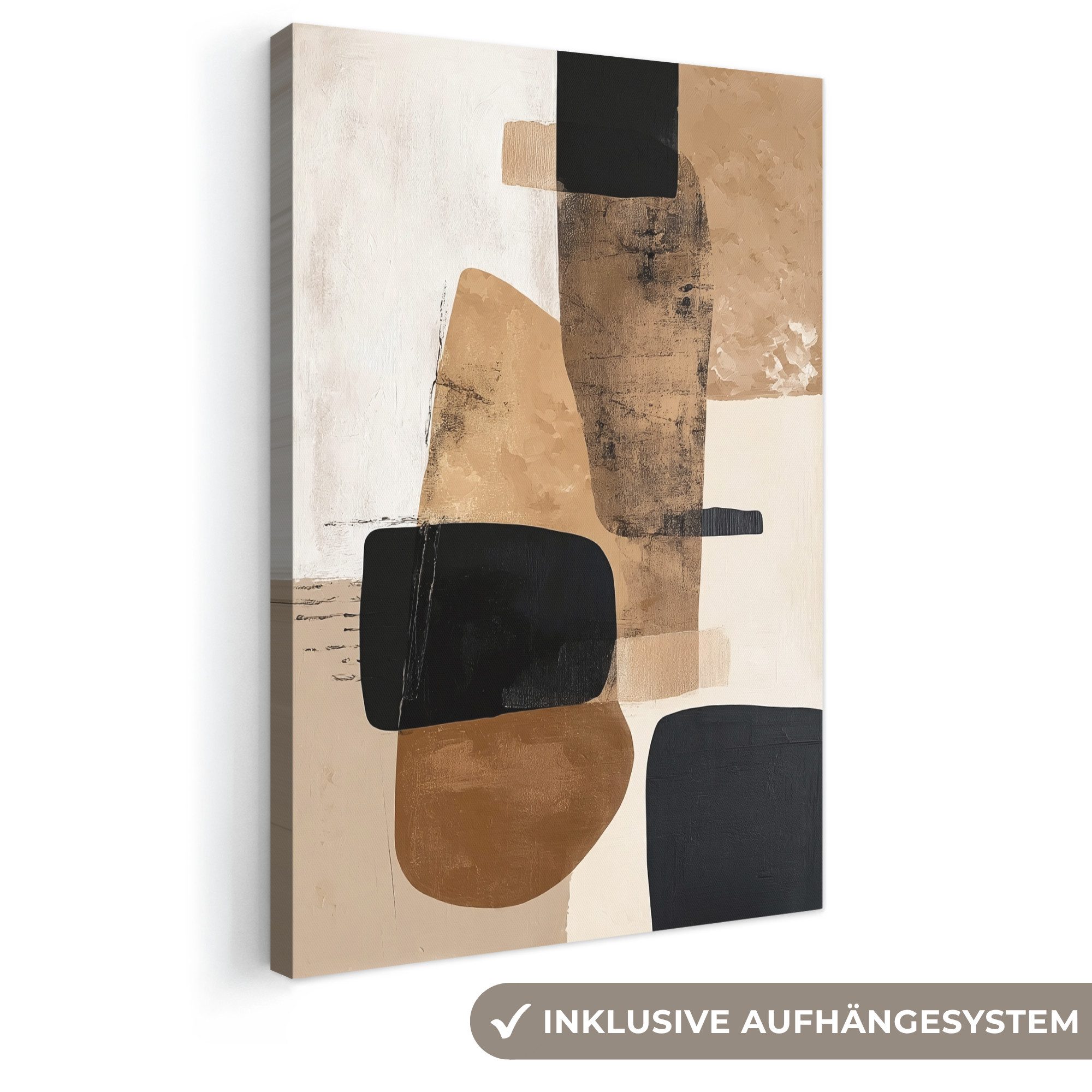 OneMillionCanvasses® Leinwandbild Flugzeuge - Abstrakt - Schwarz - Streifen, Fotodruck (1 St), Leinwand Canvas Wandbild, Wanddekoration 20x30 cm