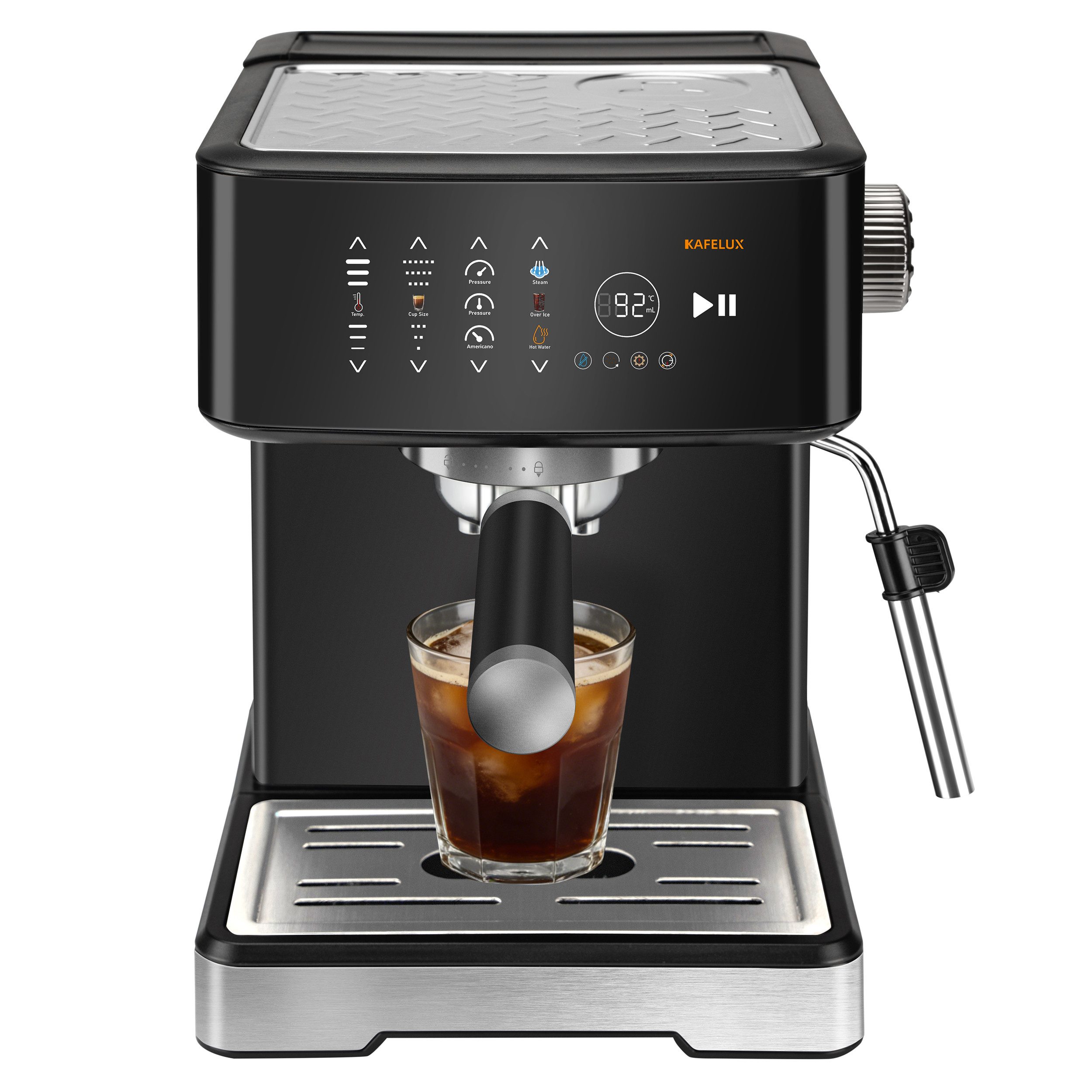 Espressomaschine TC51P 20 bar 1400 W Siebträgermaschine mit Milchaufschäumer, Touchscreen