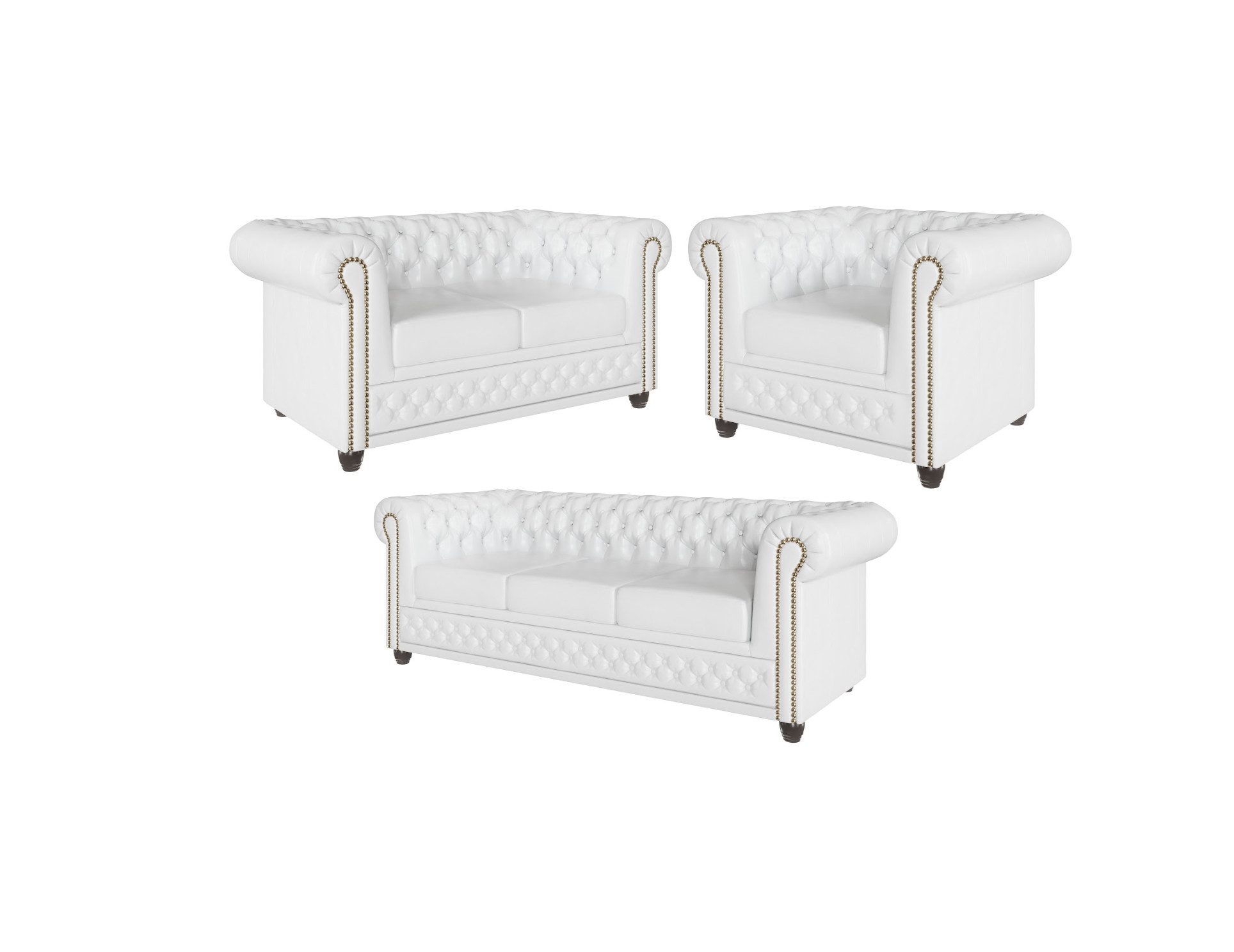 S-Style Möbel Polstergarnitur Chesterfield Jeff 3+2+1 günstig online kaufen