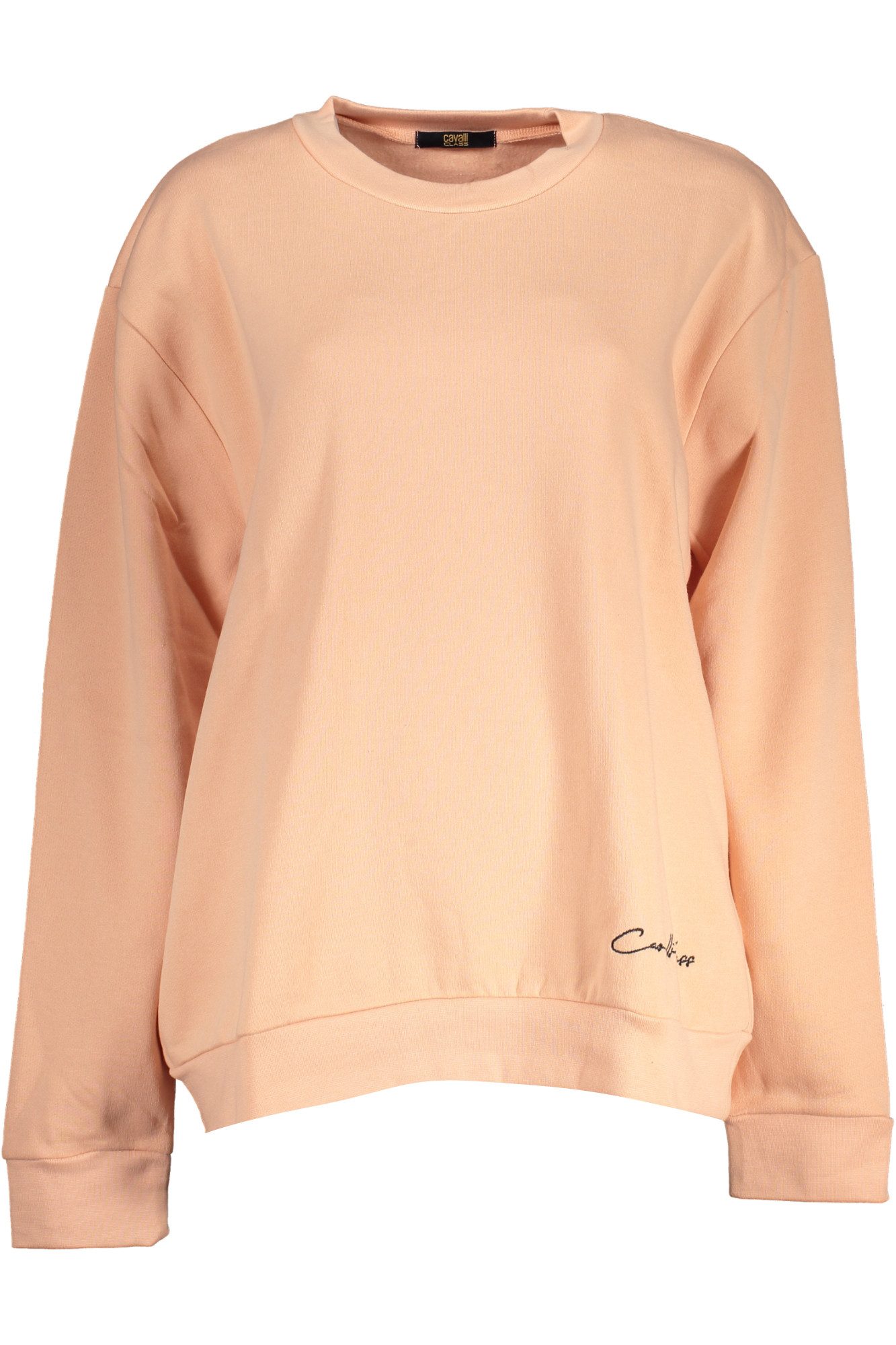 Cavalli Class Sweatshirt Rosa Damenpullover: Sweatshirt mit Stickerei und