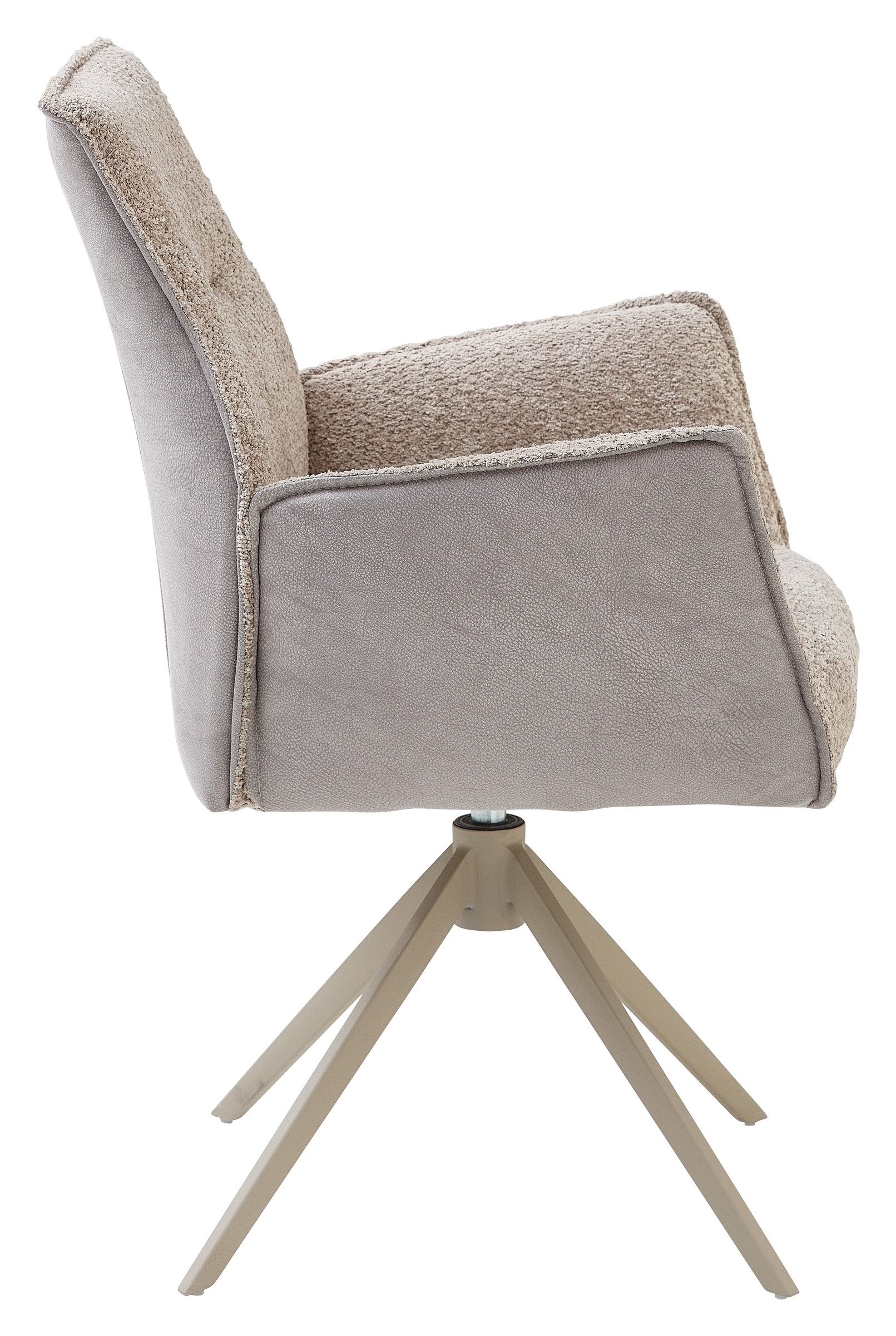 freiraum Armlehnstuhl Kayla (2er Set), (2er Set) drehbar, Bouclestoffbezug taupe, beige - 62x60x92 (BxHxT)