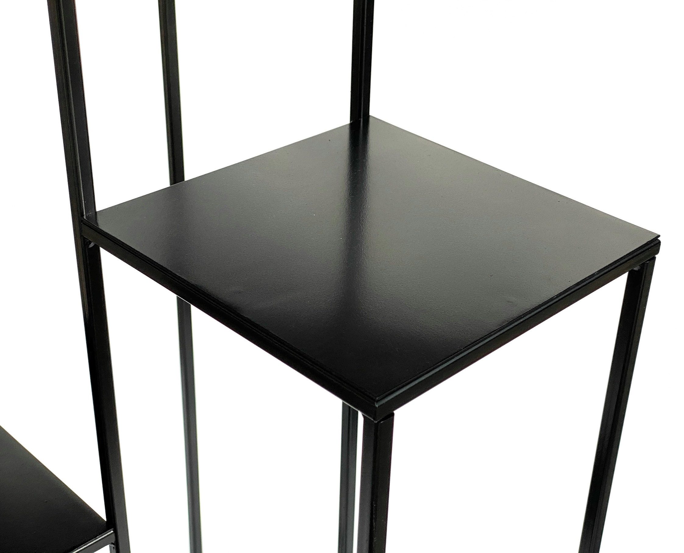 DanDiBo Blumenständer Metall Schwarz 82 cm Pflanzentreppe Blumentreppe 435, Blumensäule Modern Pflanzenständer Blumenhocker – Bild 3 von 5