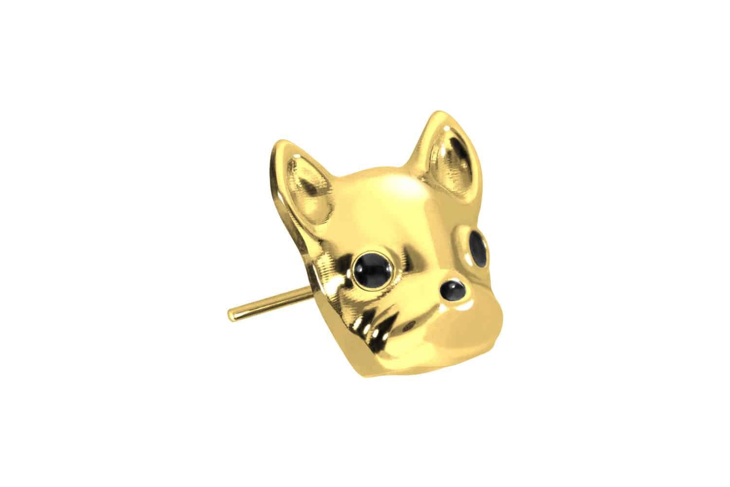 Piercing-Set Titan Aufsatz mit Push Pin BULLDOGGE