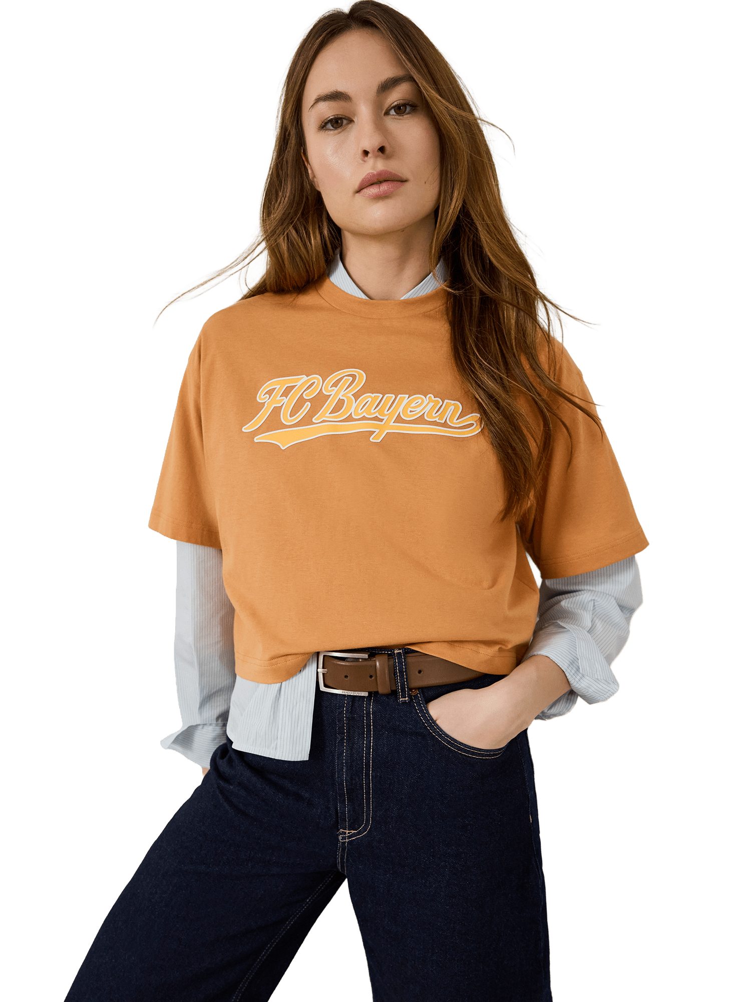 FC Bayern München T-Shirt FC Bayern München, Cropped T-Shirt Spring, Damen, Braun