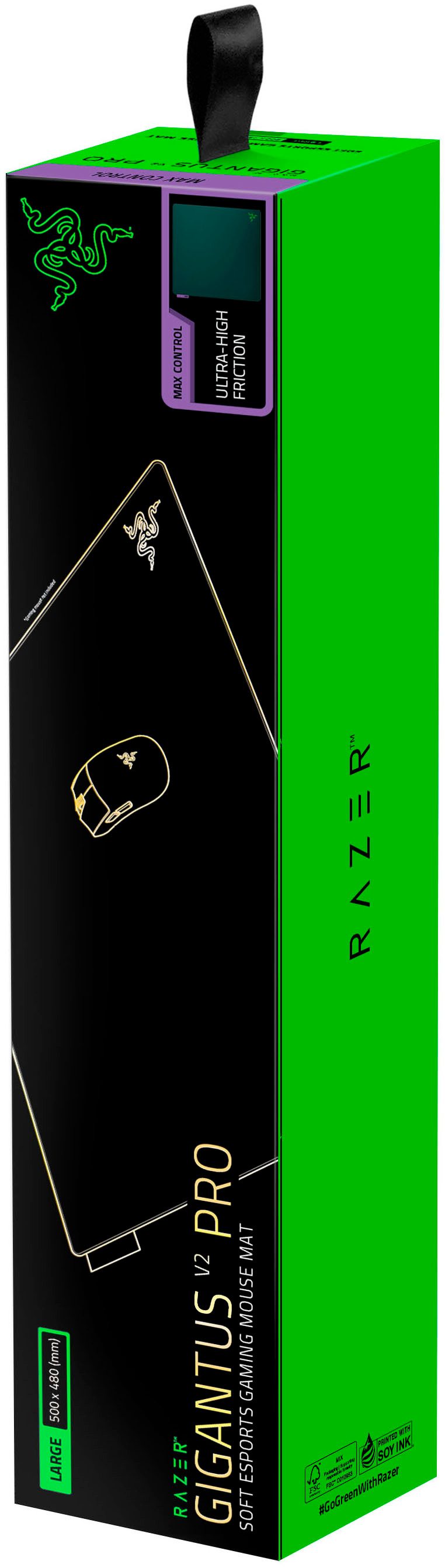 RAZER Gaming Mauspad Gigantus V2 Pro - Max Control, Large 500 x 480 mm