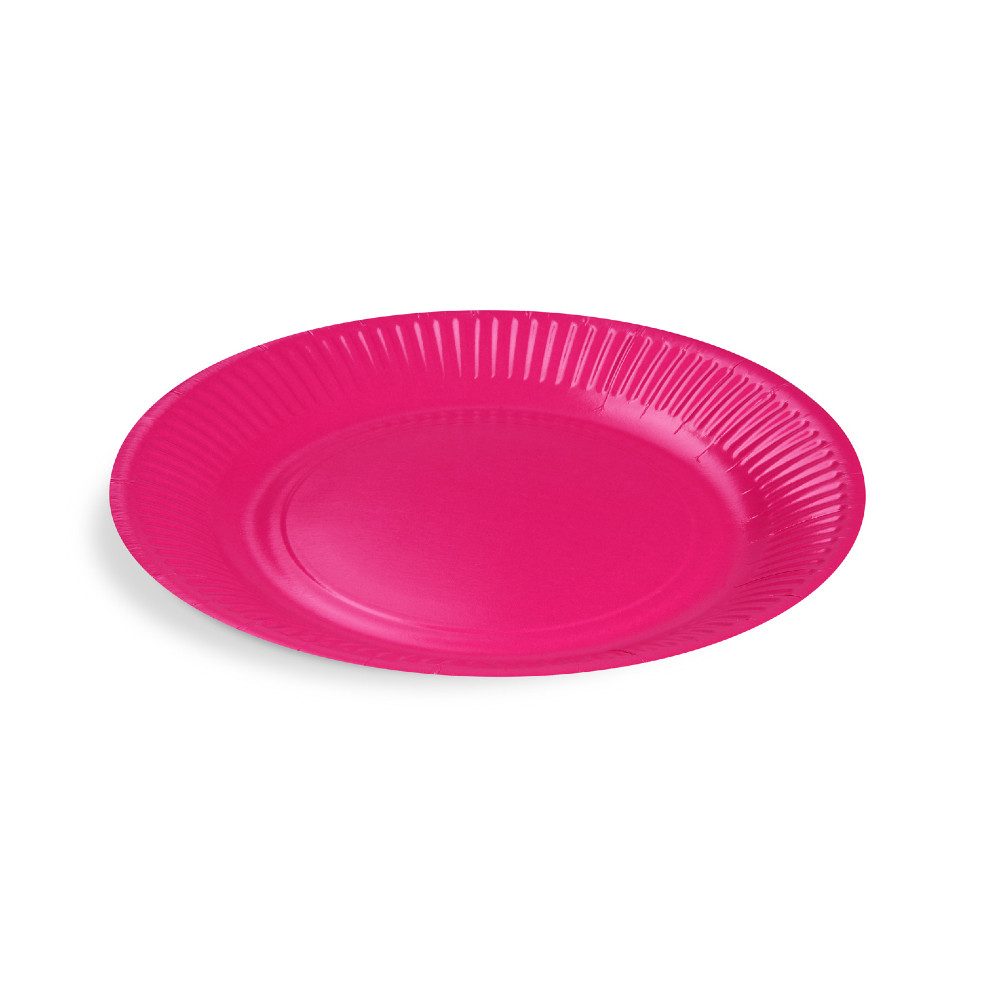 Pappteller Imbissteller rund FF Ø 23 x 1,6 cm rosa 300 Stk.