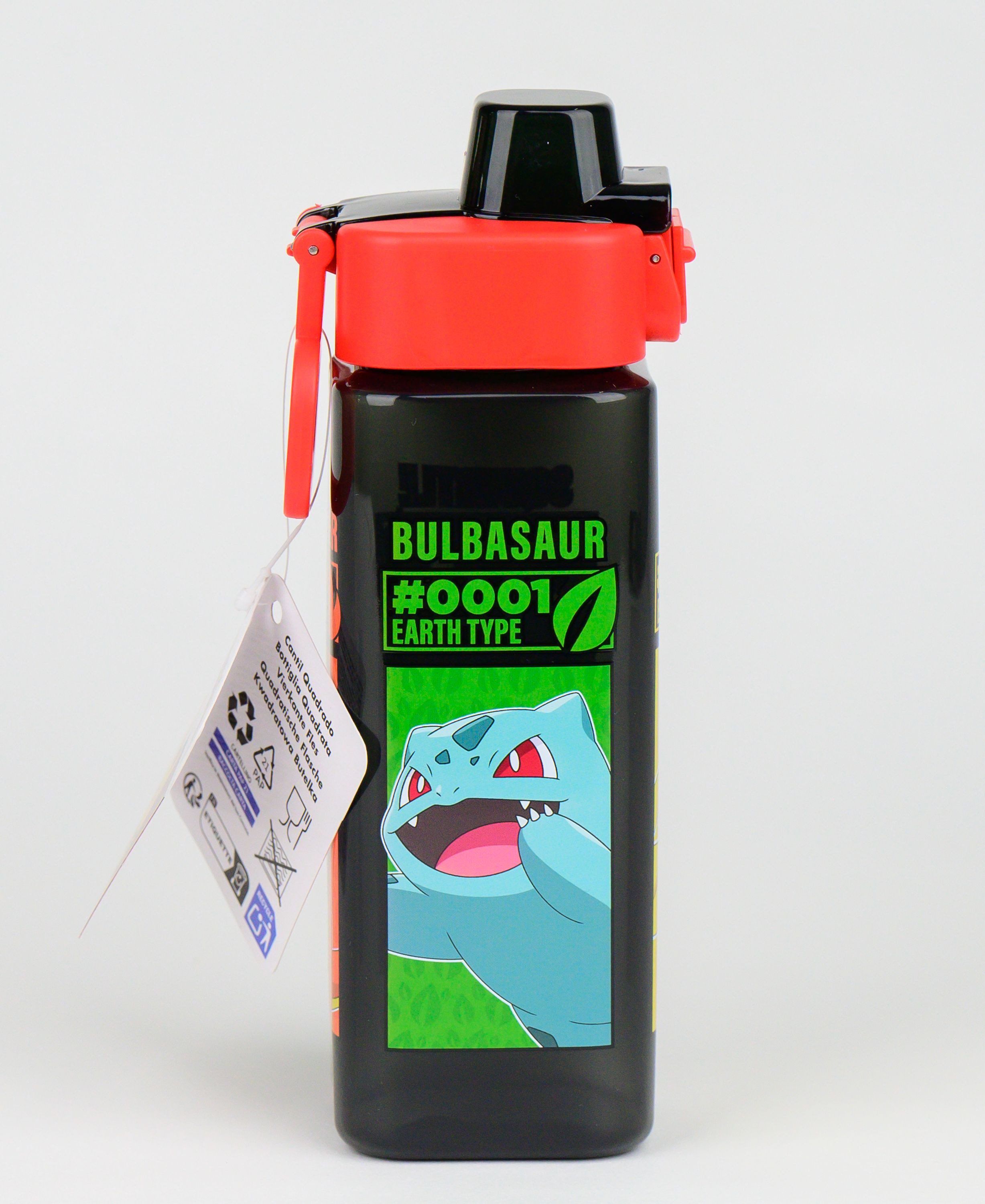 POKÉMON Trinkflasche, Kinderflasche mit Tragegriff & Klappdeckel 500 ml