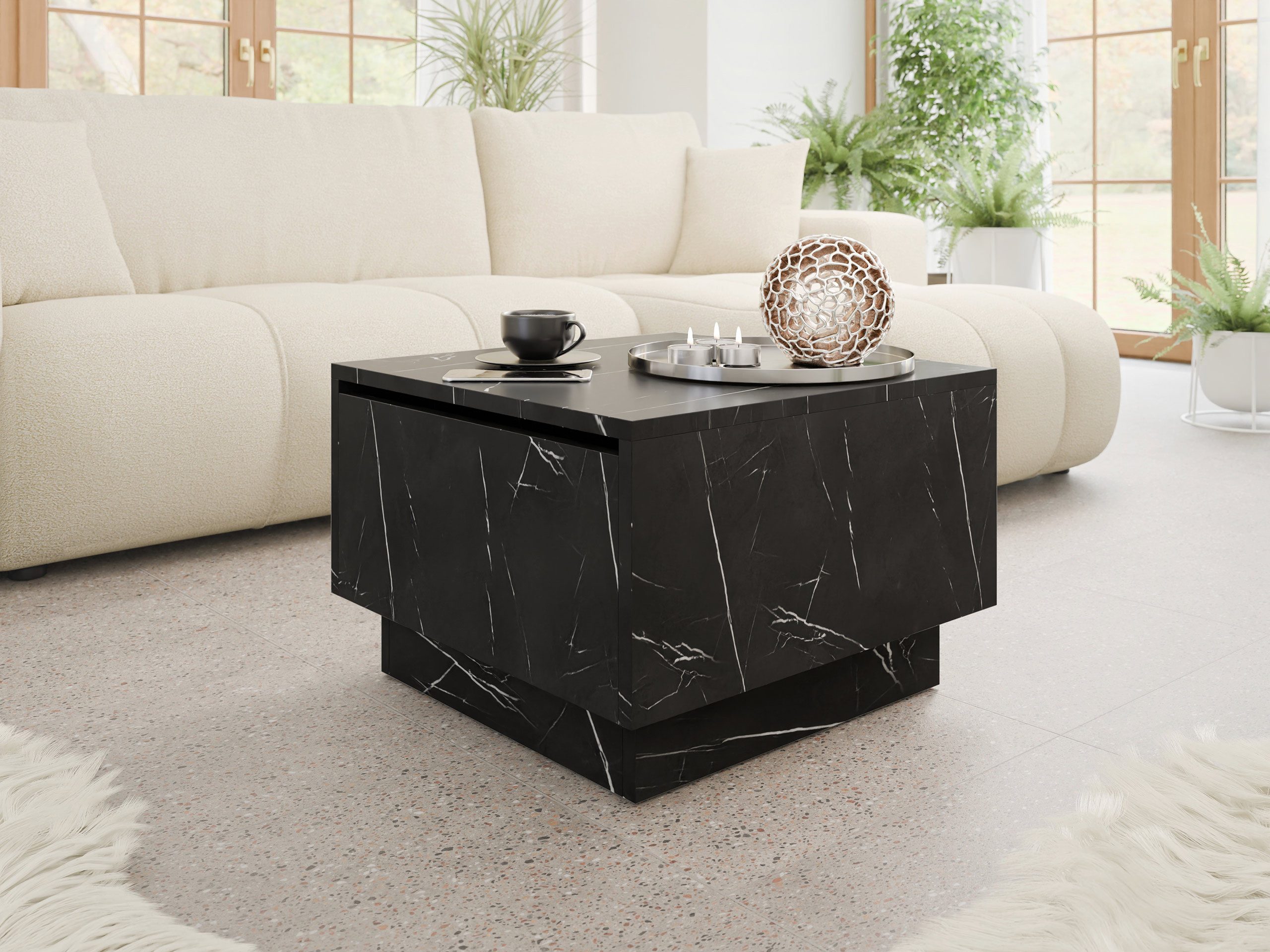 MIRJAN24 Couchtisch Moon 60x60 (mit Stauraum), günstig online kaufen