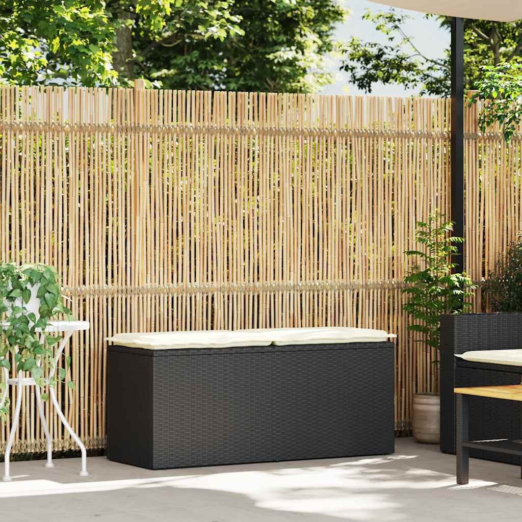 vidaXL Gartenbank Gartenbank mit Kissen Schwarz günstig online kaufen