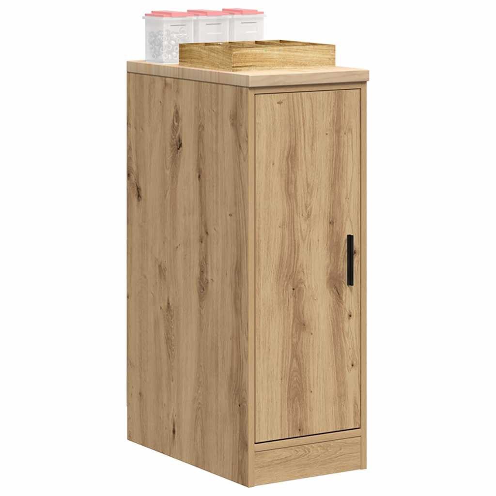 vidaXL Aktenschrank 30 x 51 x 85 cm Garagen-Aufbewahrungsschrank Artisan-Eiche Massivholz (Wandschrank, 1-St)
