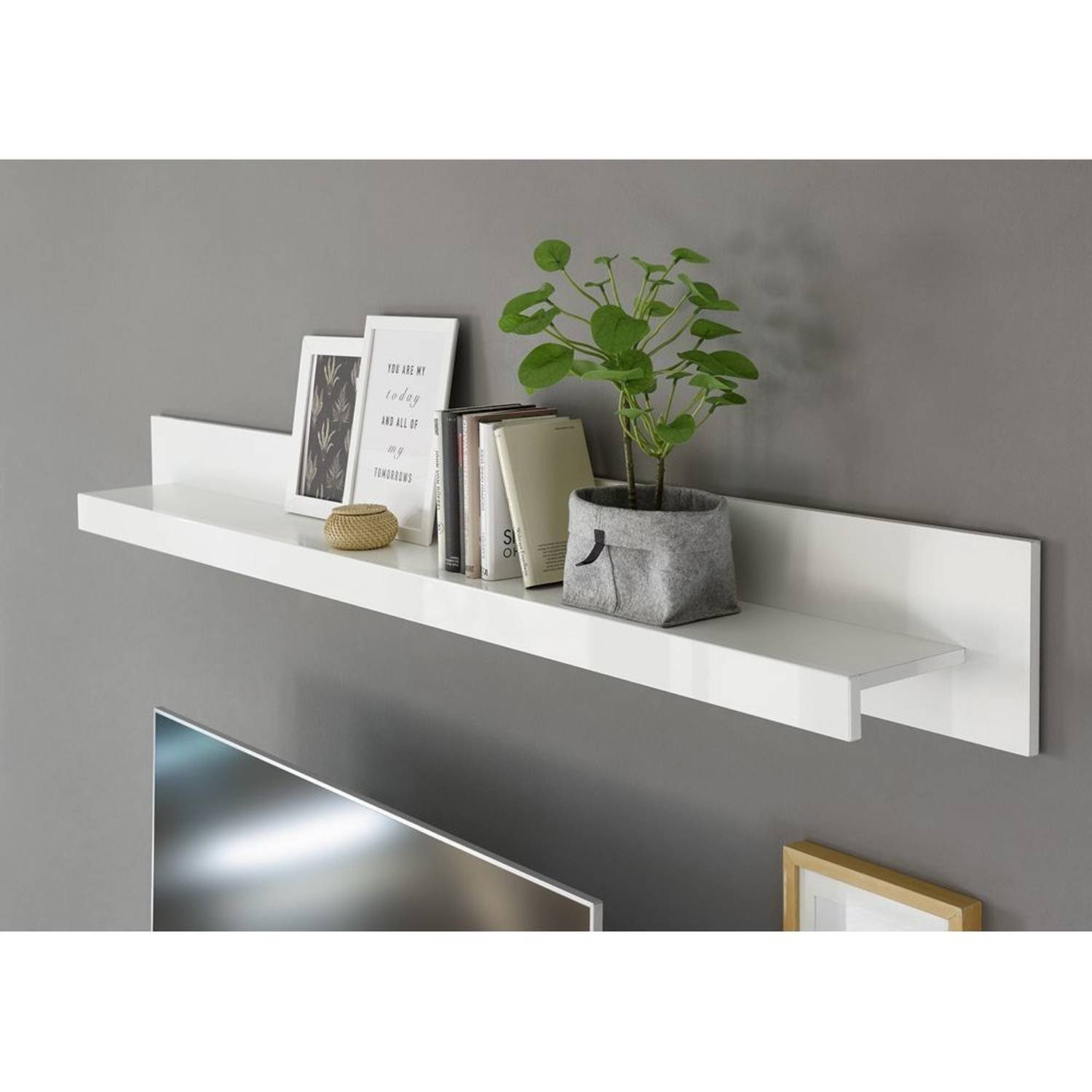 Lomadox Wandregal »Mailand-61«, Wandboard 198 cm MAILAND-61, modernes