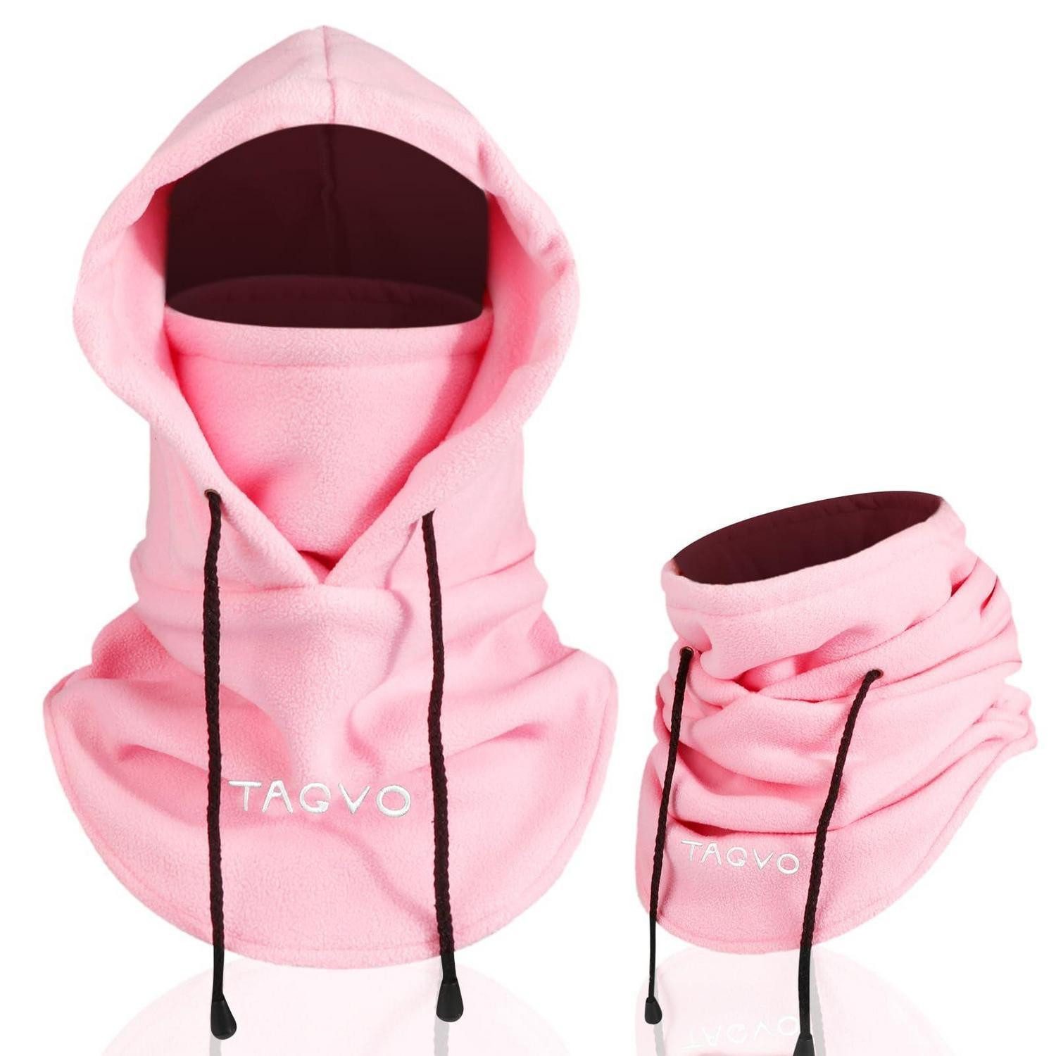 LuxusKollektion Sturmhaube Sturmhaube Winter Fleece Gesichtshaube Halswärmer Einheitsgröße Rosa