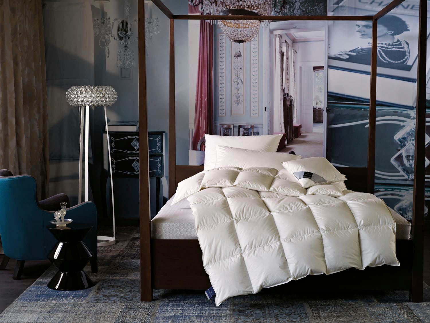 billerbeck Federkopfkissen E14 Greta, Kopfkissen 40x80, 70x80, 80x80 cm, Füllung: Füllung: 85% Entenfeder, 15% Entendaune, Bezug: 100% Baumwolle, Bauchschläfer, Rückenschläfer, Seitenschläfer, Die Daunendecke mit dem blauen Engel