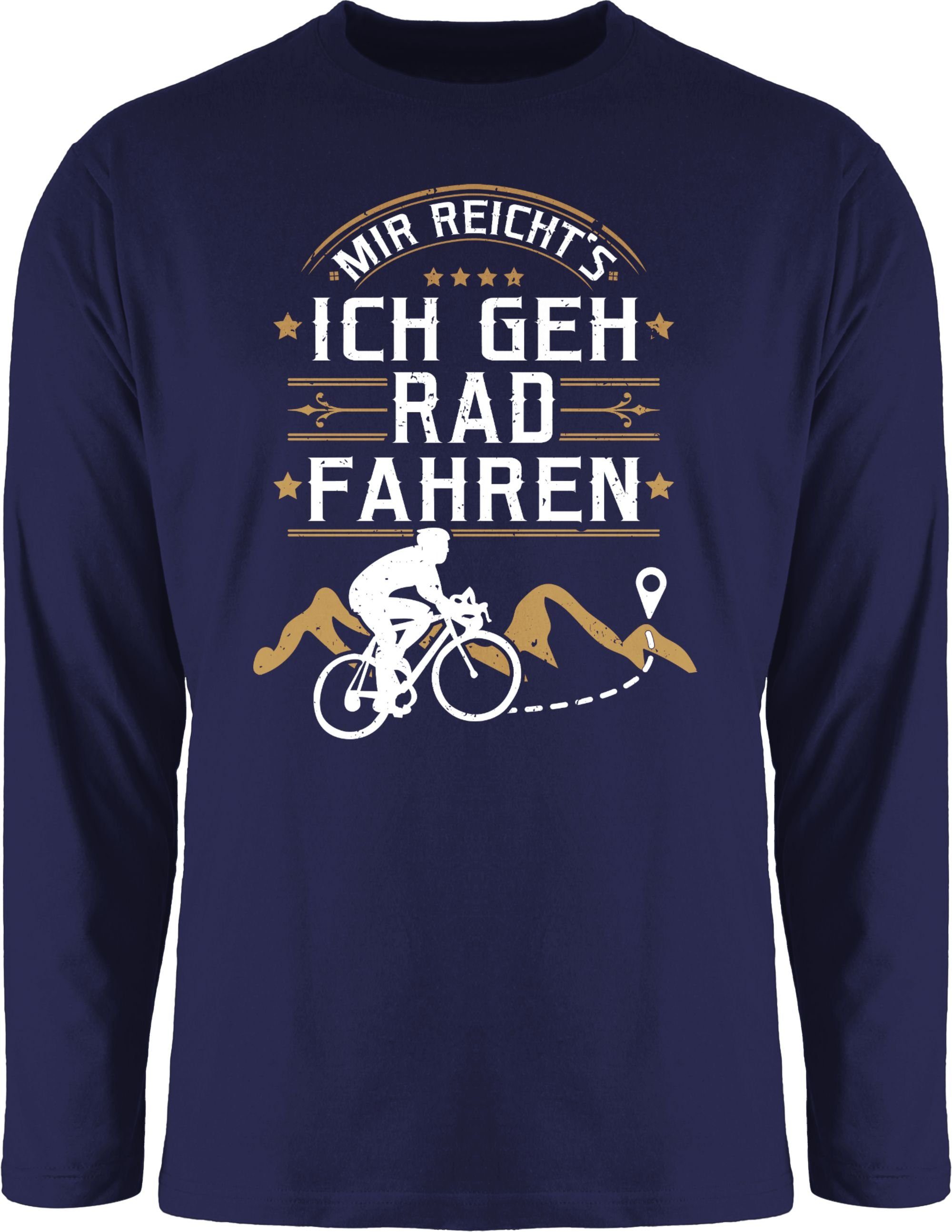 Shirtracer Rundhalsshirt Mir reicht's ich geh Rad fahren Fahrrad Bekleidung Radsport 1 Navy Blau