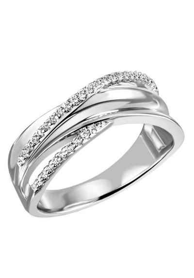 Firetti Fingerring Schmuck Geschenk Silber 925 Silberring Ring glitzernd, mit Zirkonia (synth)