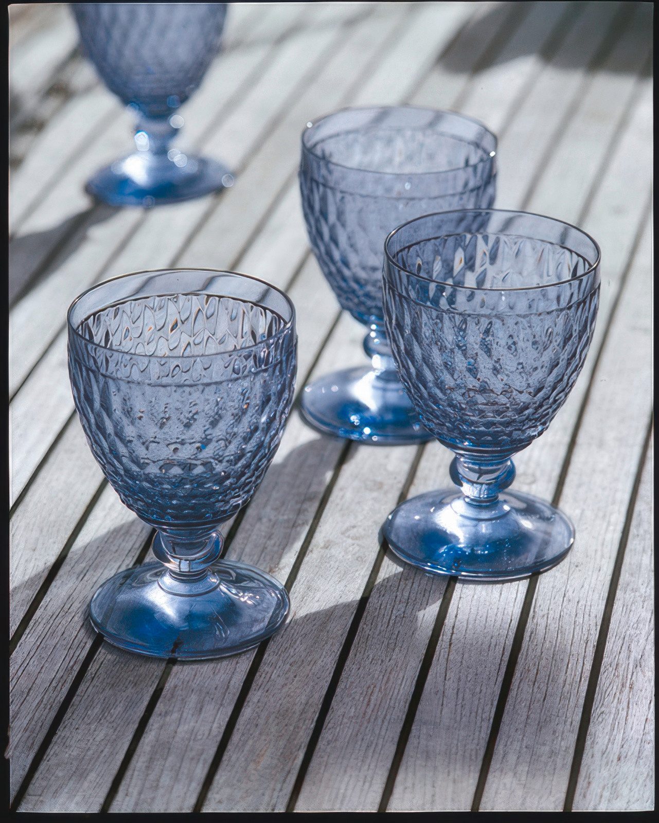 Villeroy & Boch Glas Boston Coloured, Kristallglas, Spülmaschinengeeignet, Blau, Boston, H: 14.4cm
